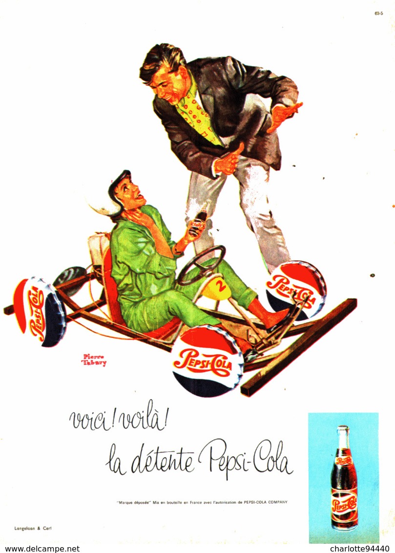 PUB   " PEPSI-COLA   "  1963 ( 1 ) - Reclame-affiches