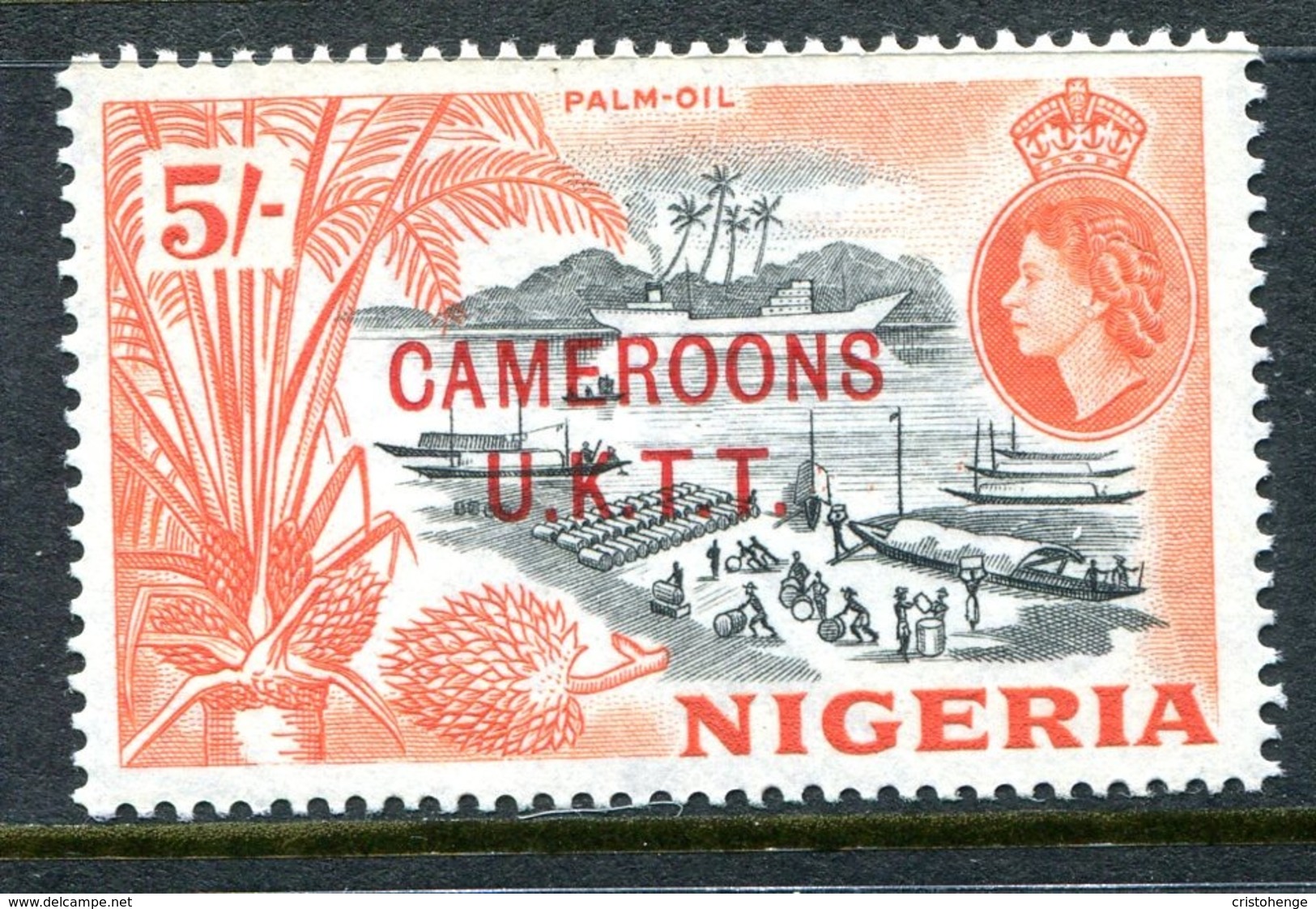 Cameroon 1960-61 Nigeria Overprints - 5/- Palm Oil MNH (SG T10) - Cameroon (1960-...)