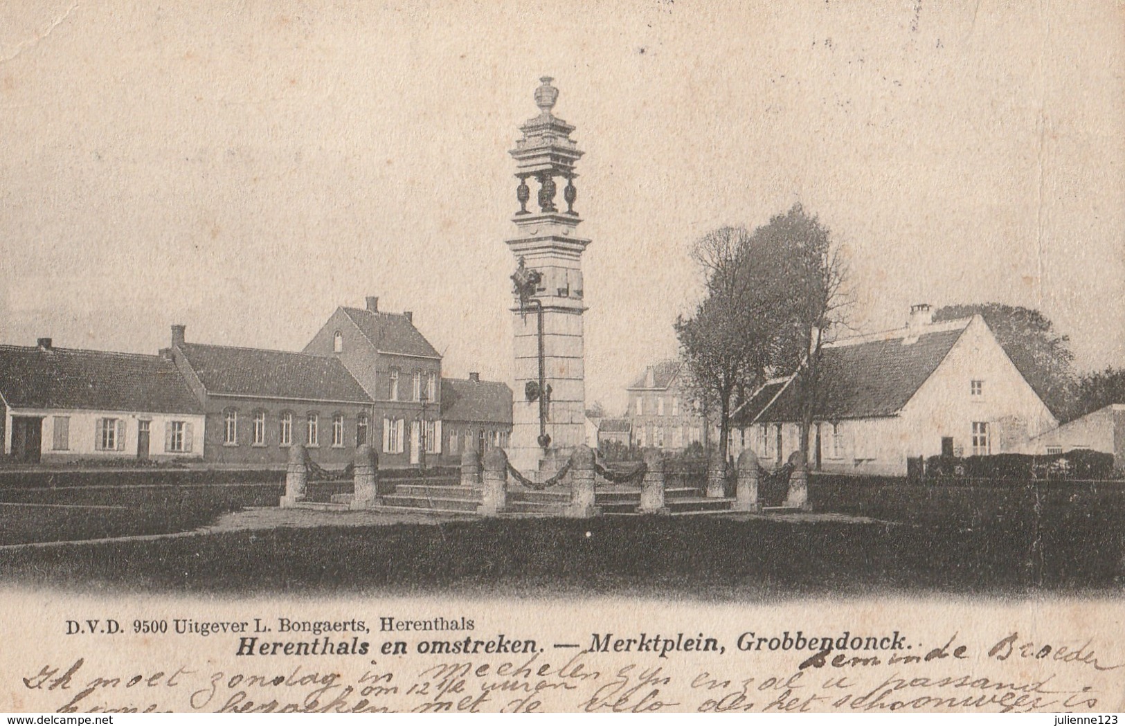 HERENTHALS.-EN OMSTREKEN.-MERKTPLEIN,GROBBENDONCK. - Herentals