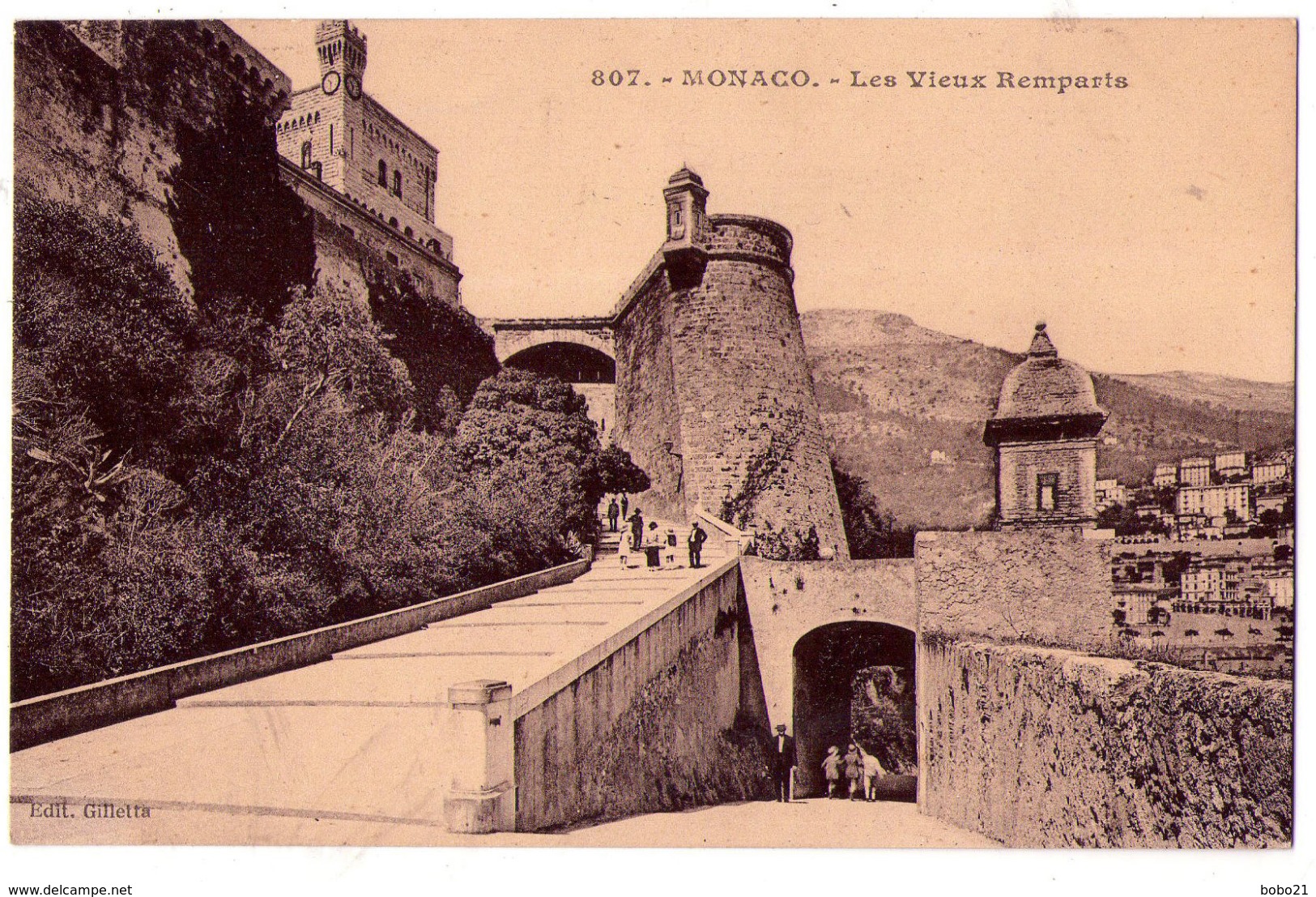 6059 - Monaco - Les Vieux Remparts - N°807 - édit. Giletta - - Las Terrazas