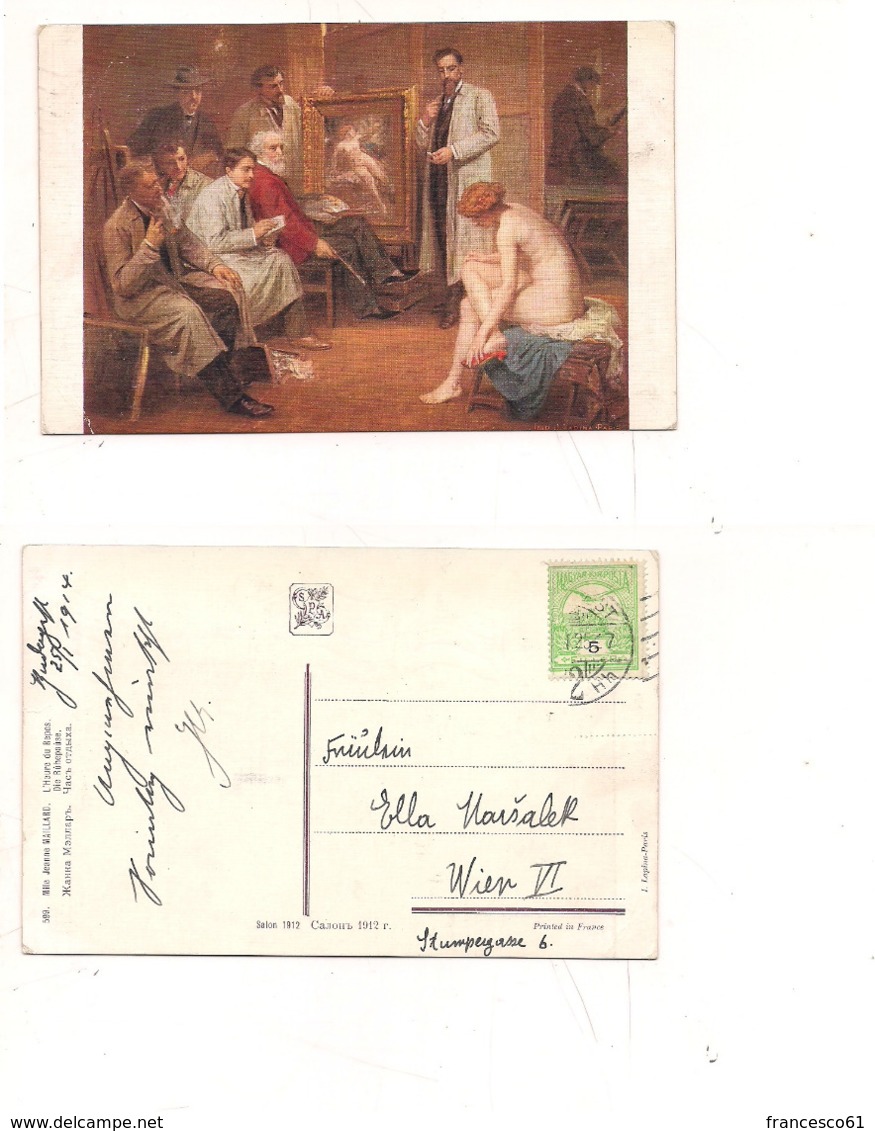 FB69 POSTCARD Quadro Pittore 1914 Jeanne Maillard Stamp Magyar Posta Ungheria - Pittura & Quadri