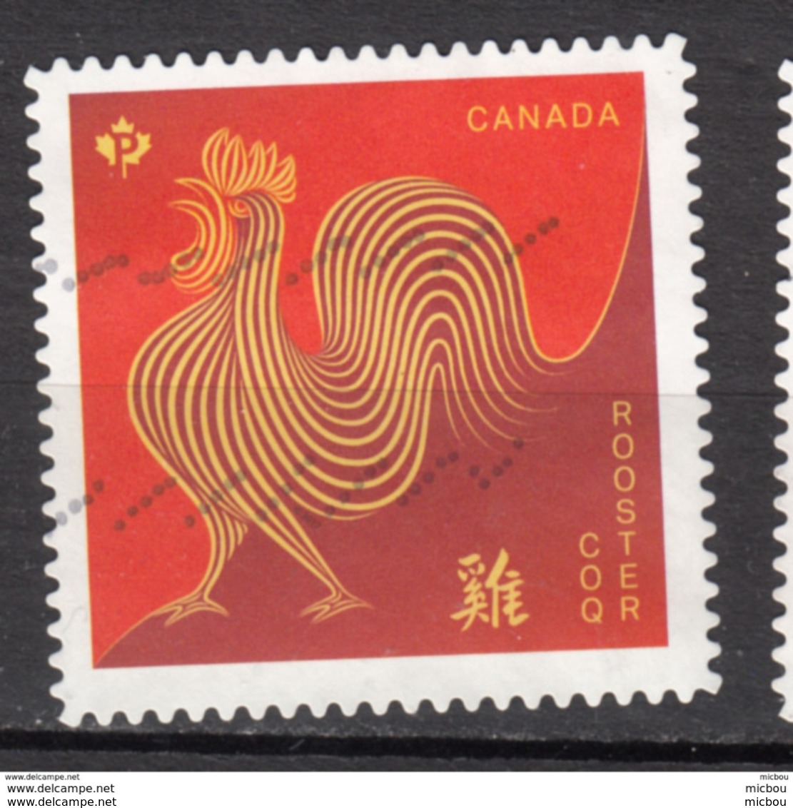 Canada, Année Du Coq, Year Of The Rooster, Nouvel An Chinois, Chinease New Year - Galline & Gallinaceo