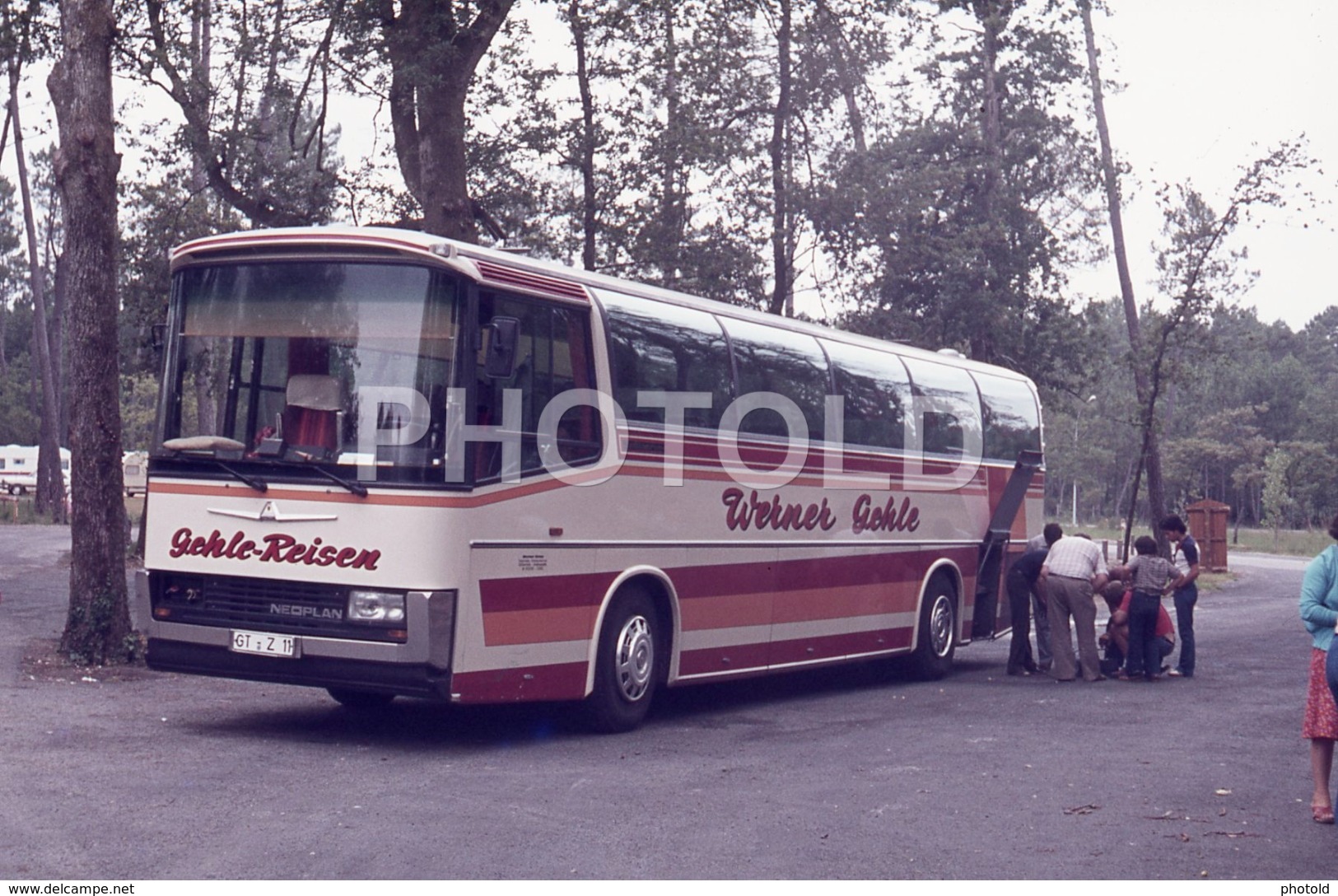 1975 WERNER GEHLE REISEN NEOPLAN BUS AUTOBUS FRANCE 35mm AMATEUR DIAPOSITIVE SLIDE Not PHOTO No FOTO B4932 - Diapositivas