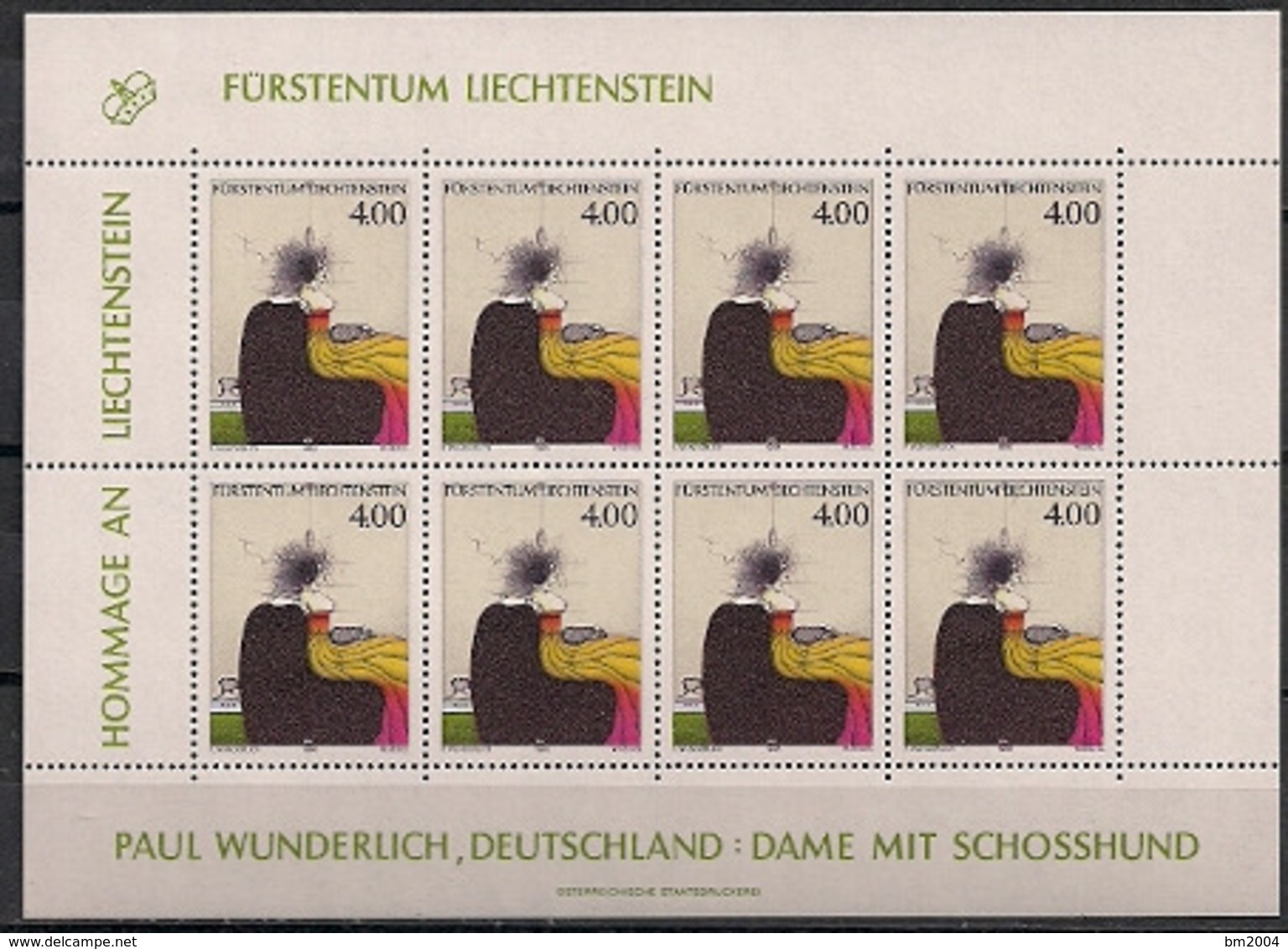 1995 Liechtenstein   Mi. 1123 **MNH    Hommage An Liechtenstein: Zeitgenössische Kunst - Blocks & Sheetlets & Panes