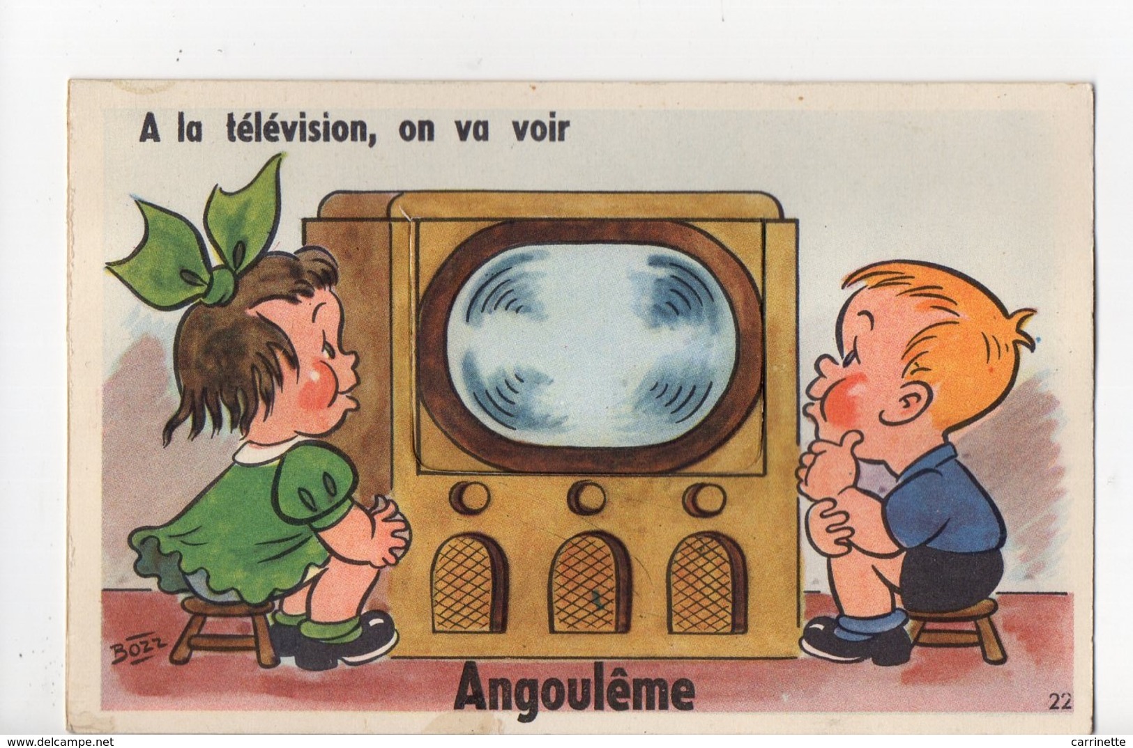 ANGOULEME - 16 - Charente - Carte à Système BOZZ - Enfants - 10 Vues Dans La Télévision - Angouleme