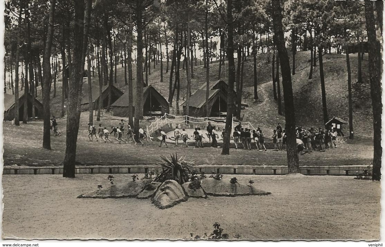 ST HILAIRE DE RIEZ - SNCF-REGION OUEST -CAMP DE L'OCEAN " ANJOU " 1955 - Saint Hilaire De Riez