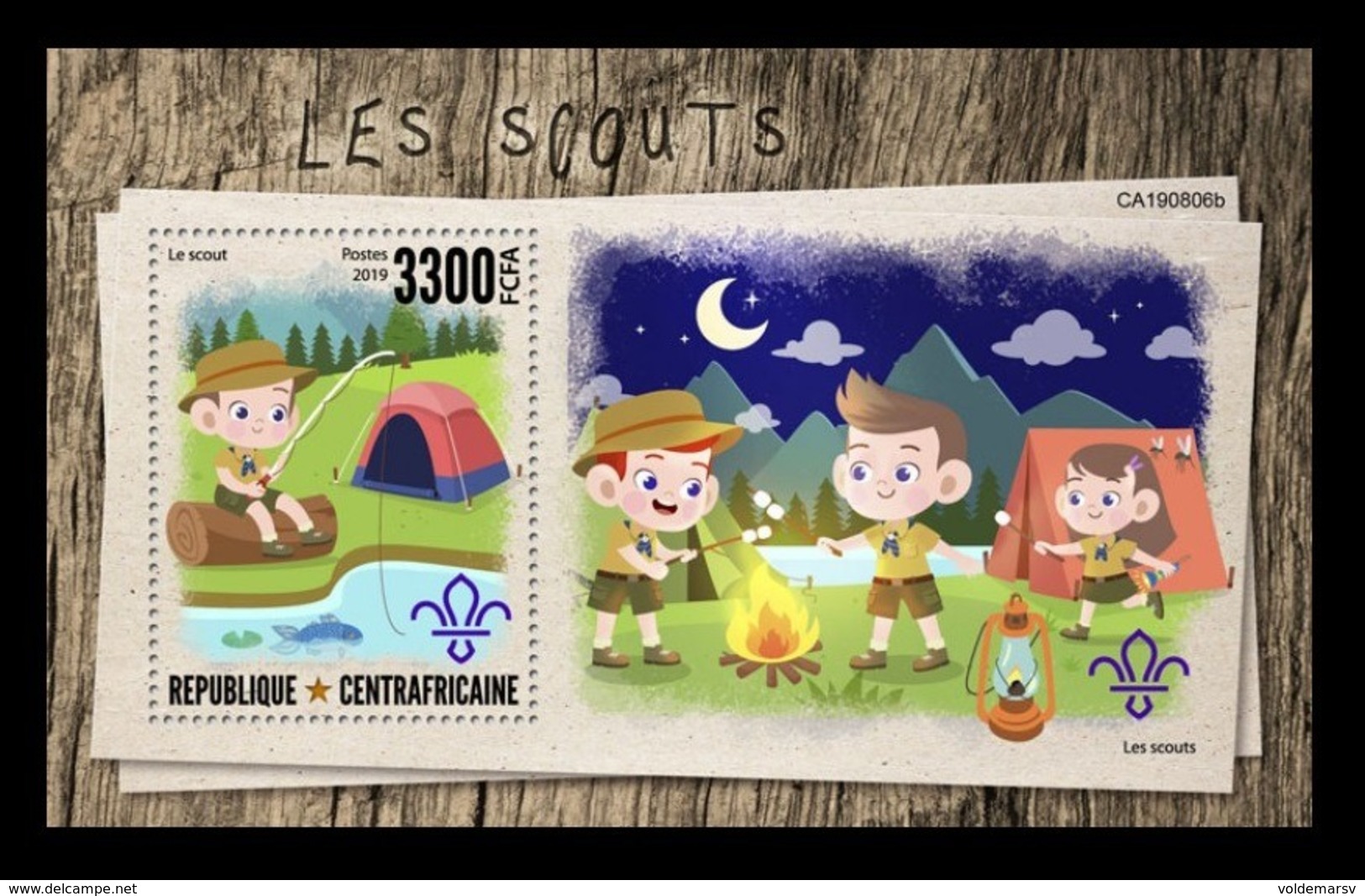 CAR 2019 Mih. 9296 (Bl.1937) Scouts MNH ** - Centraal-Afrikaanse Republiek