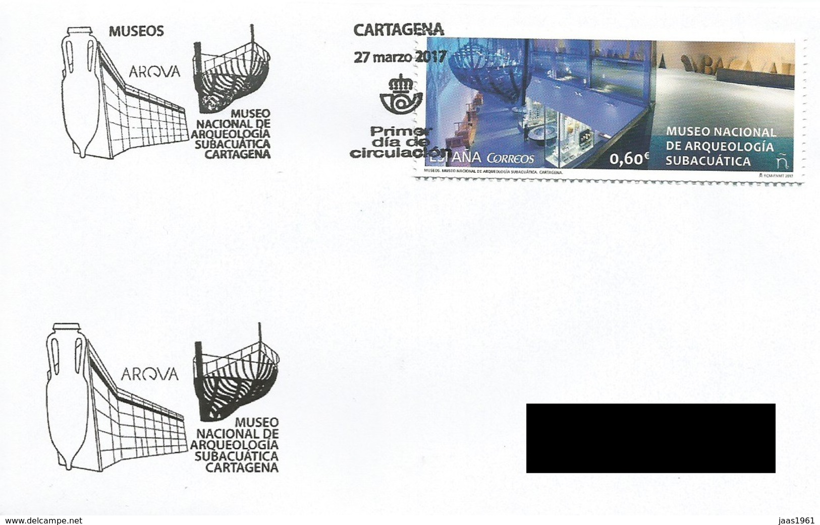 SPAIN. FDC. NATIONAL MUSEUM OF UNDERWATER ARCHEOLOGY. CARTAGENA 2017 - FDC