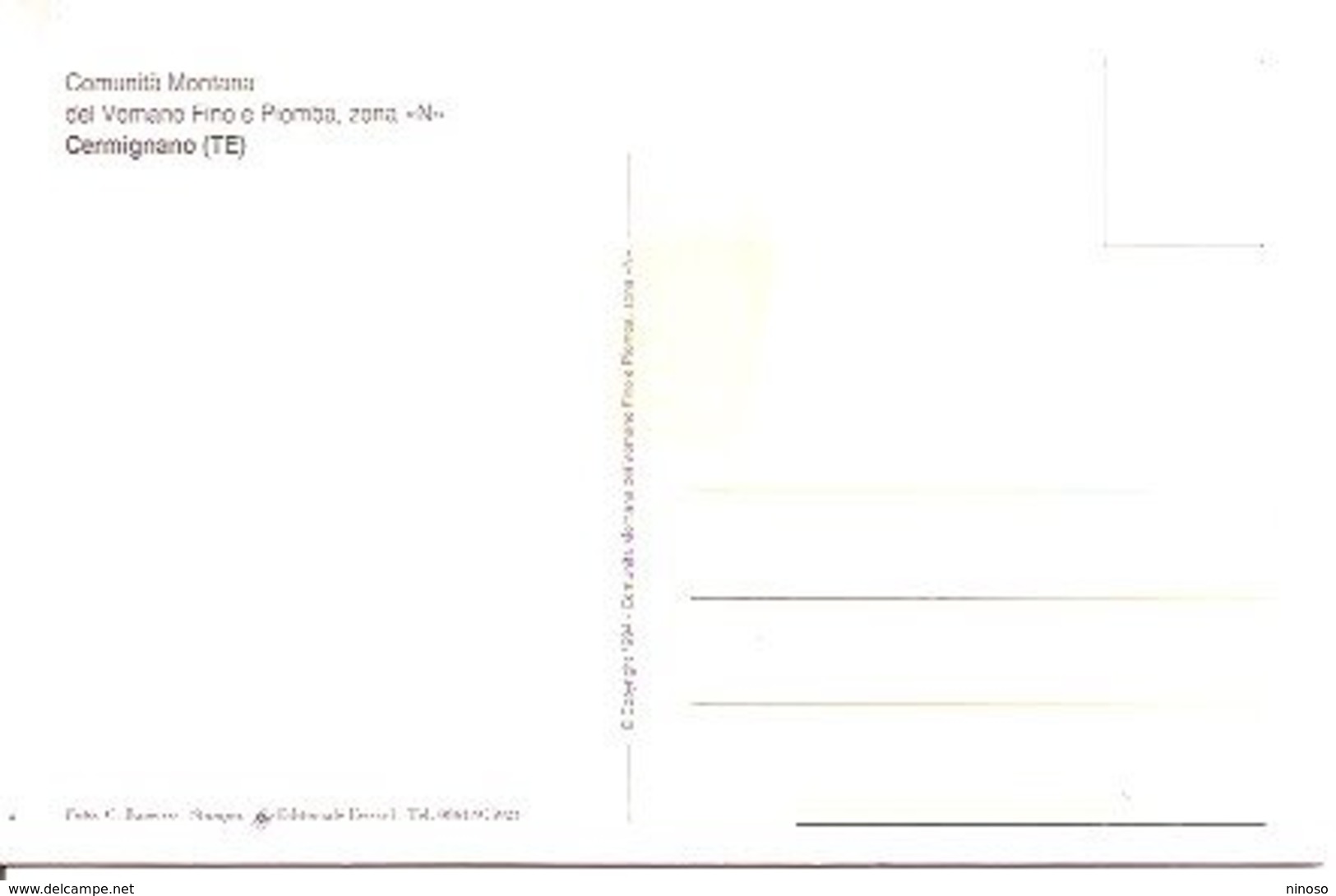 CERMIGNANO ( TERAMO )   COMUNITA' MONTANA DEL VOMANO FINO E PIOMBA, ZONA " N " - Teramo