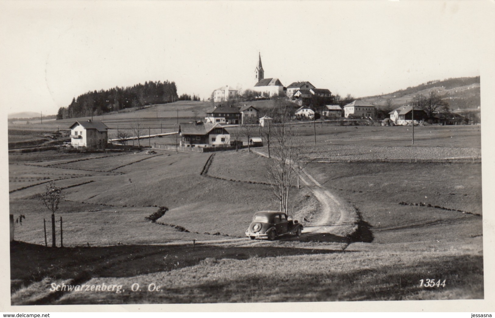 AK -  SCHWARZENBERG Am Böhmerwald - Automobil Am Weg Ins Dorf 1954 - Rohrbach