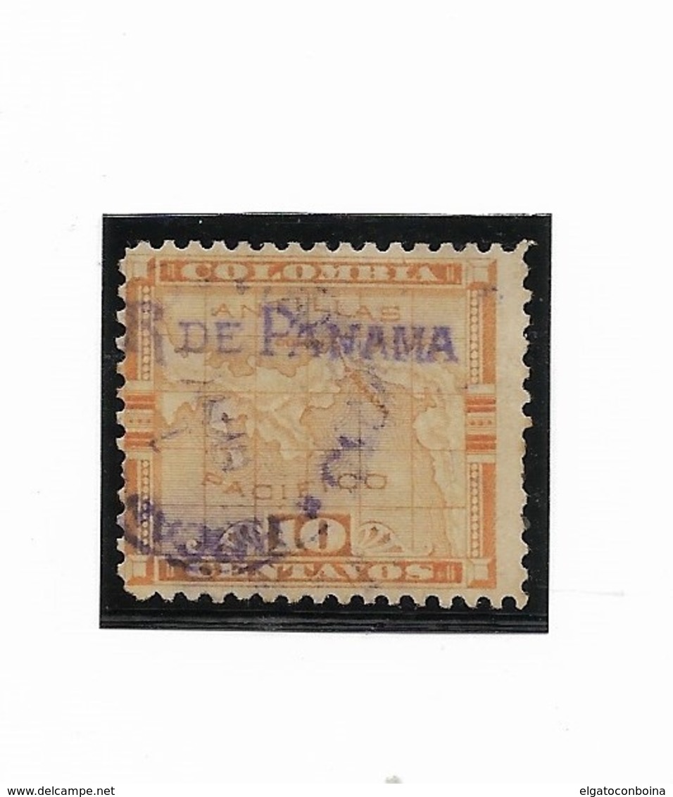 PANAMA 1903 1904 MAP 10 CENTS  MICHEL 36 VII SCOTT 154 USED VF - Panama