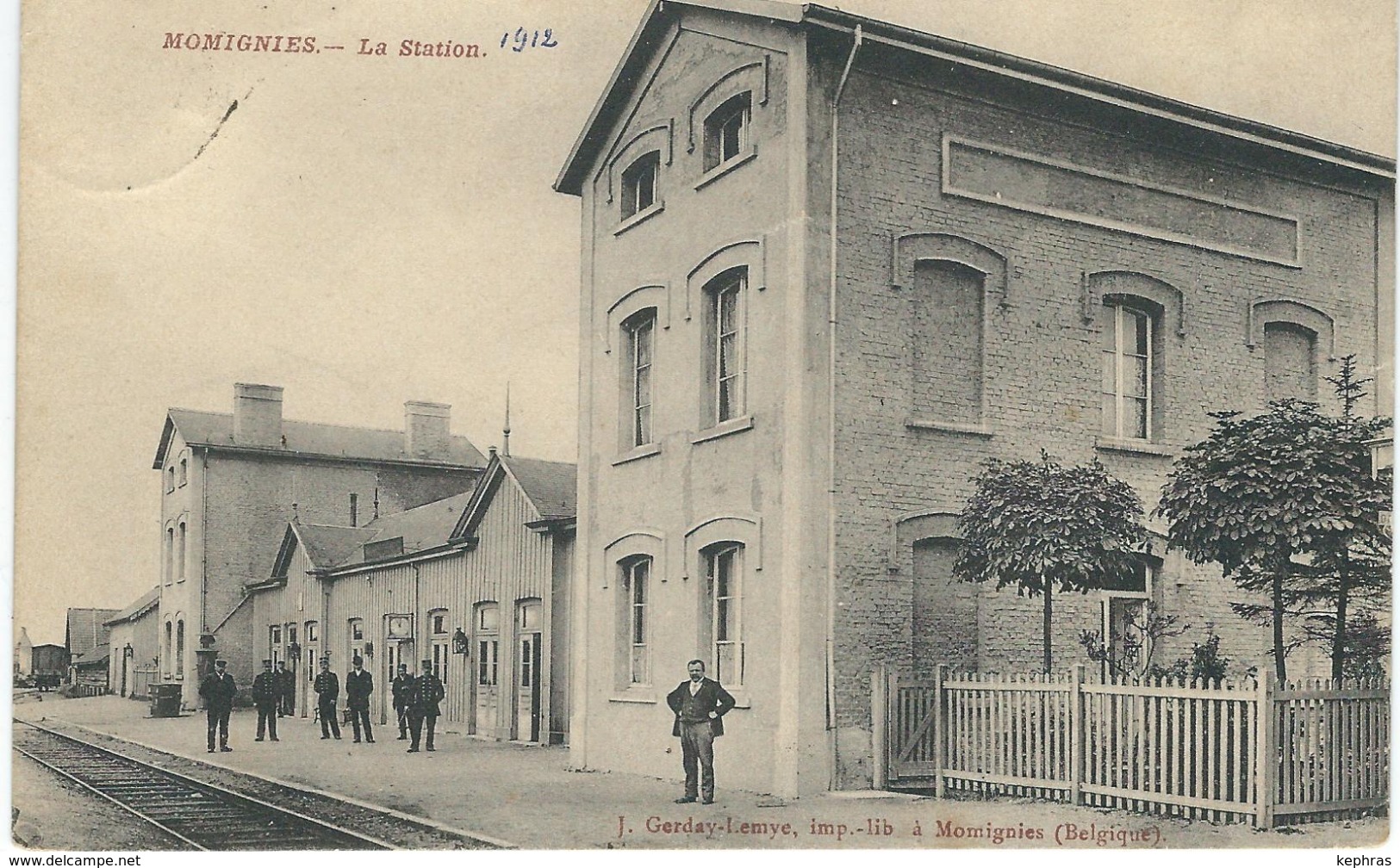 MOMIGNIES : La Station - Cachet De La Poste 1912 - Momignies