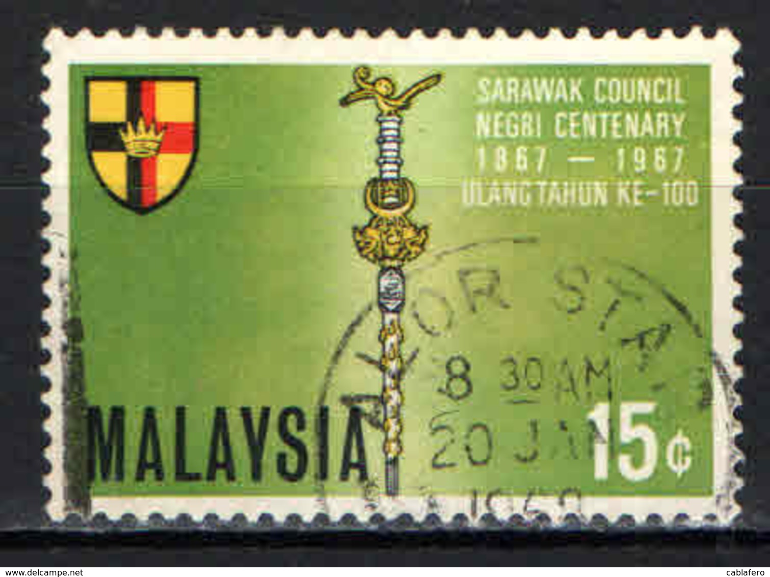 MALESIA - 1967 - Representative Council Of Sarawak, Cent. - USATO - Malesia (1964-...)