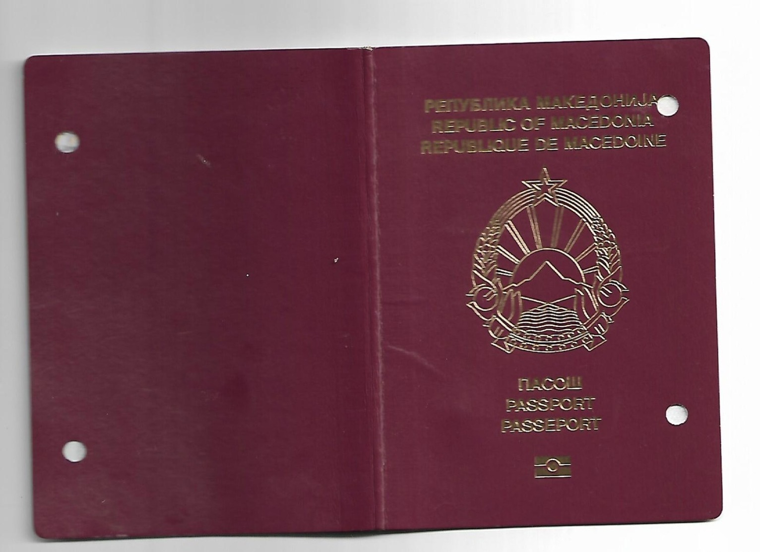 Passeport,passport, Pasaporte, Reisepass,Republic Of Macedonia For BABY And VISA Germany Turky Bulgaria... - Historical Documents