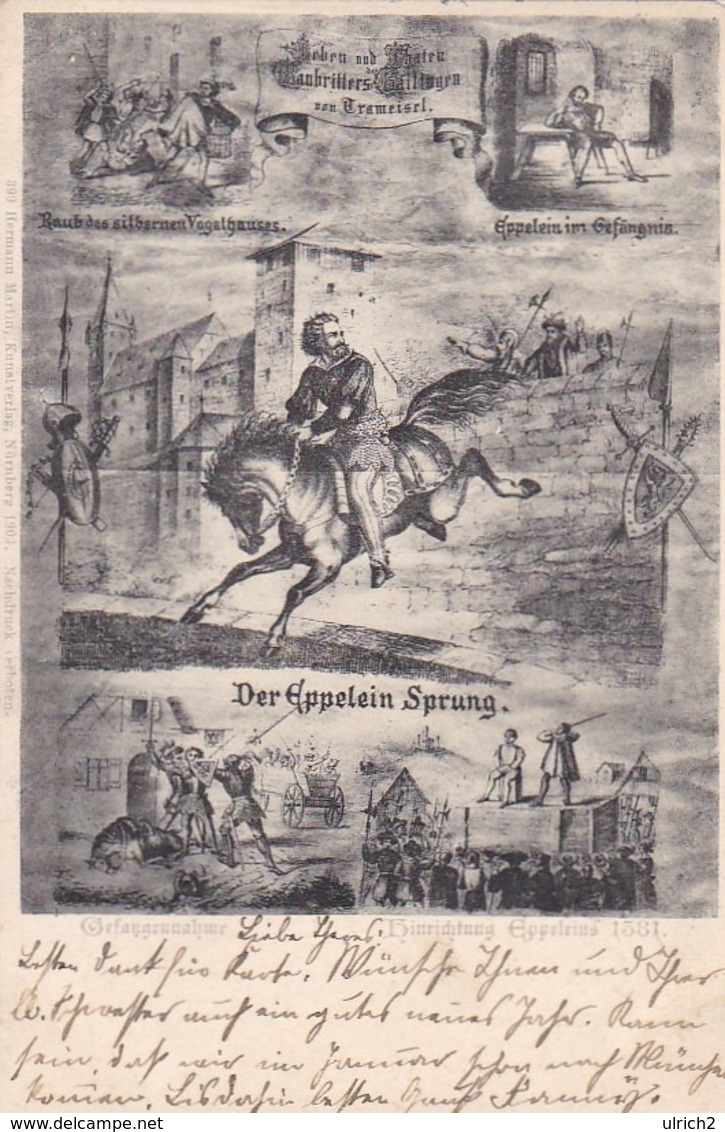 AK Der Eppelin Sprung - Raubritter Gailingen Von Trameisel - Nürnberg Ca. 1900 (45148) - Märchen, Sagen & Legenden