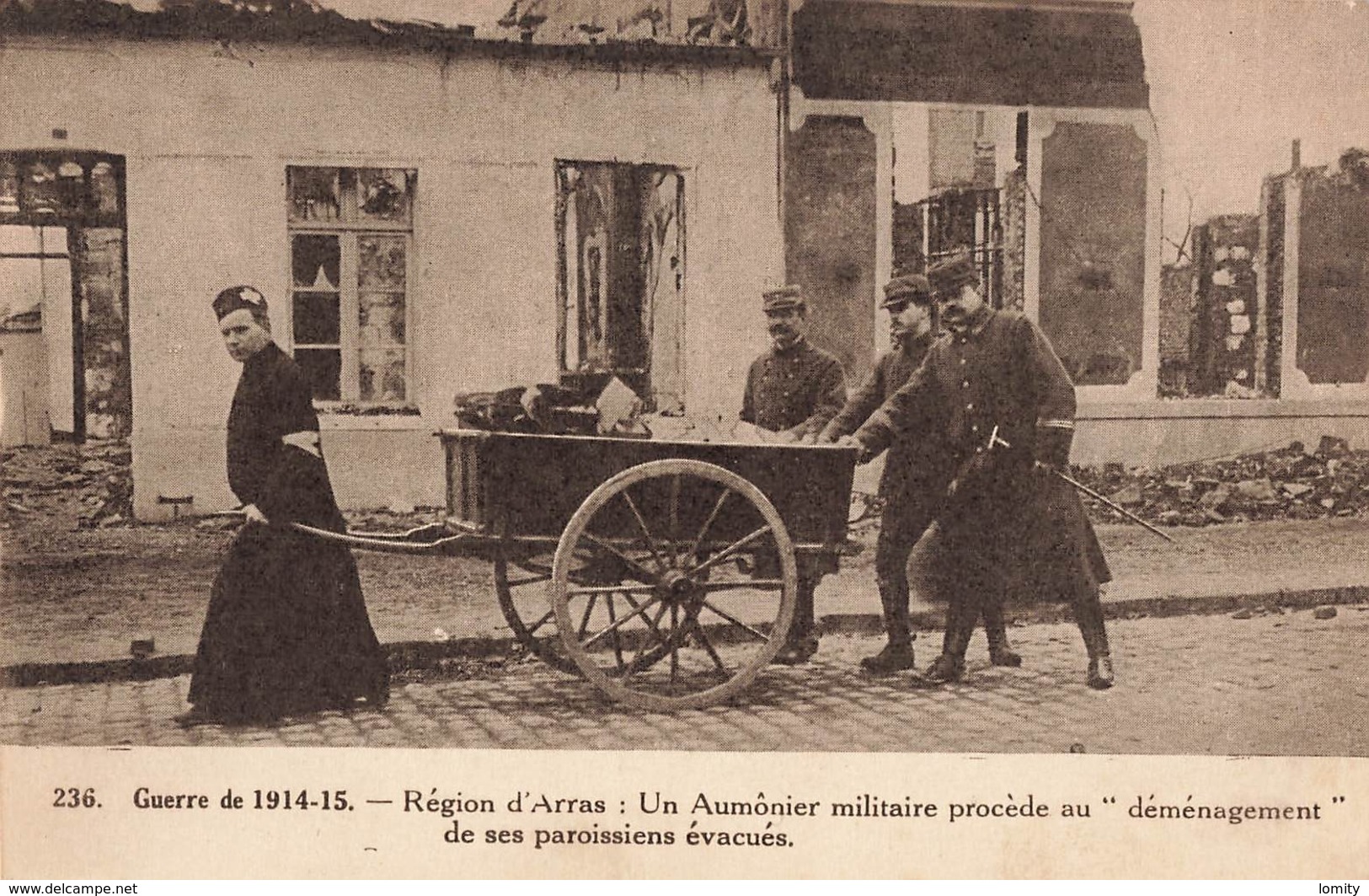 Militaire Guerre 1914 1918 Aumonier Militaire Déménagement  Paroissiens Evacués - Guerre 1914-18