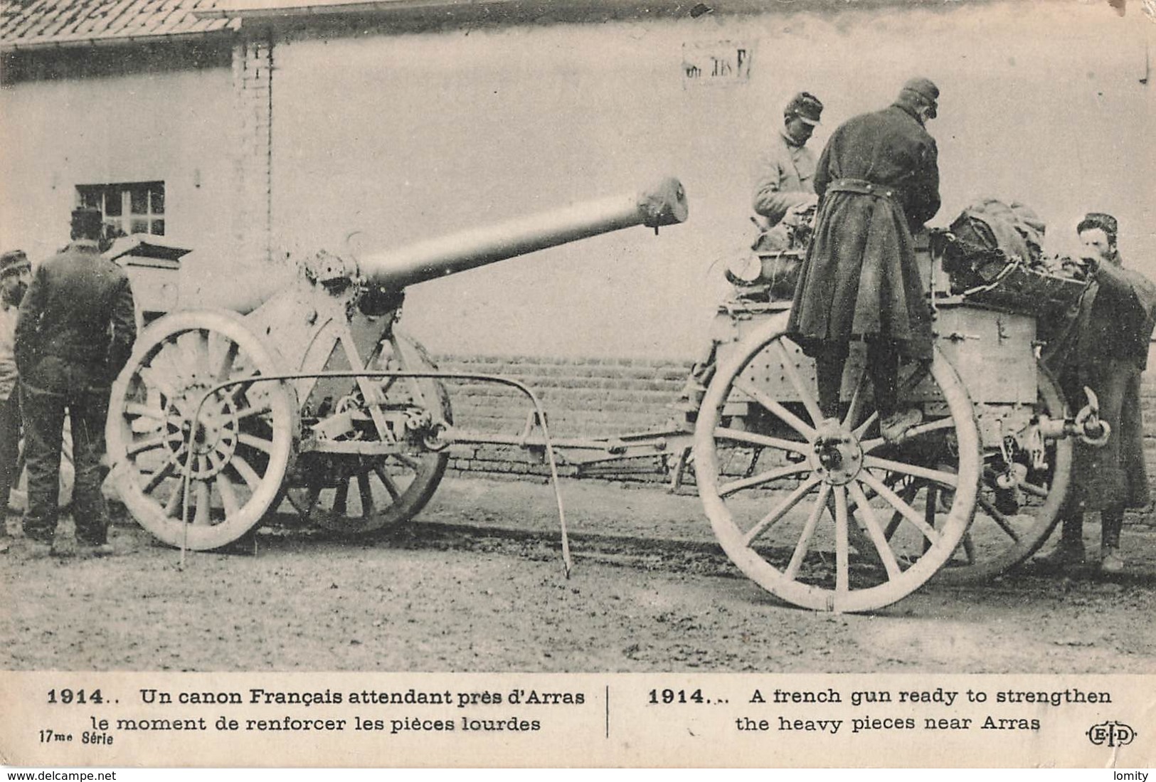 Militaire Guerre 1914 1918 Canon Français Attendant Près D' Arras Le Moment De Renforcer Les Pieces Lourdes 1914 - Guerre 1914-18