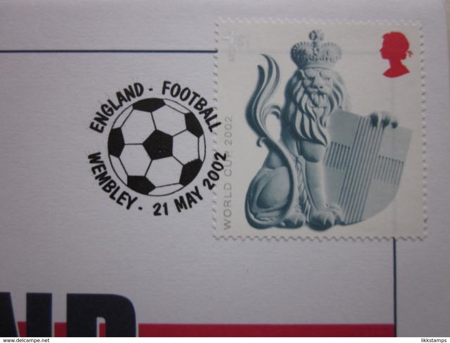 RARE 2002 ENGLAND FOOTBALL NUMBERED COMMEMORATIVE FIRST DAY COIN COVER. #00808