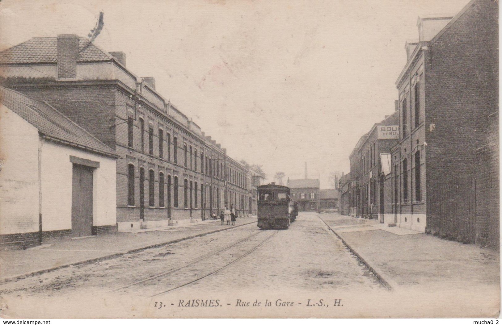 59 - RAISMES - RUE DE LA GARE - TRAMWAY - Raismes