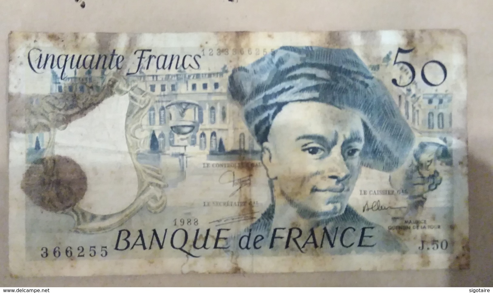 50 Francs - Quentin De La Tour - 50 F 1976-1992 ''Quentin De La Tour''