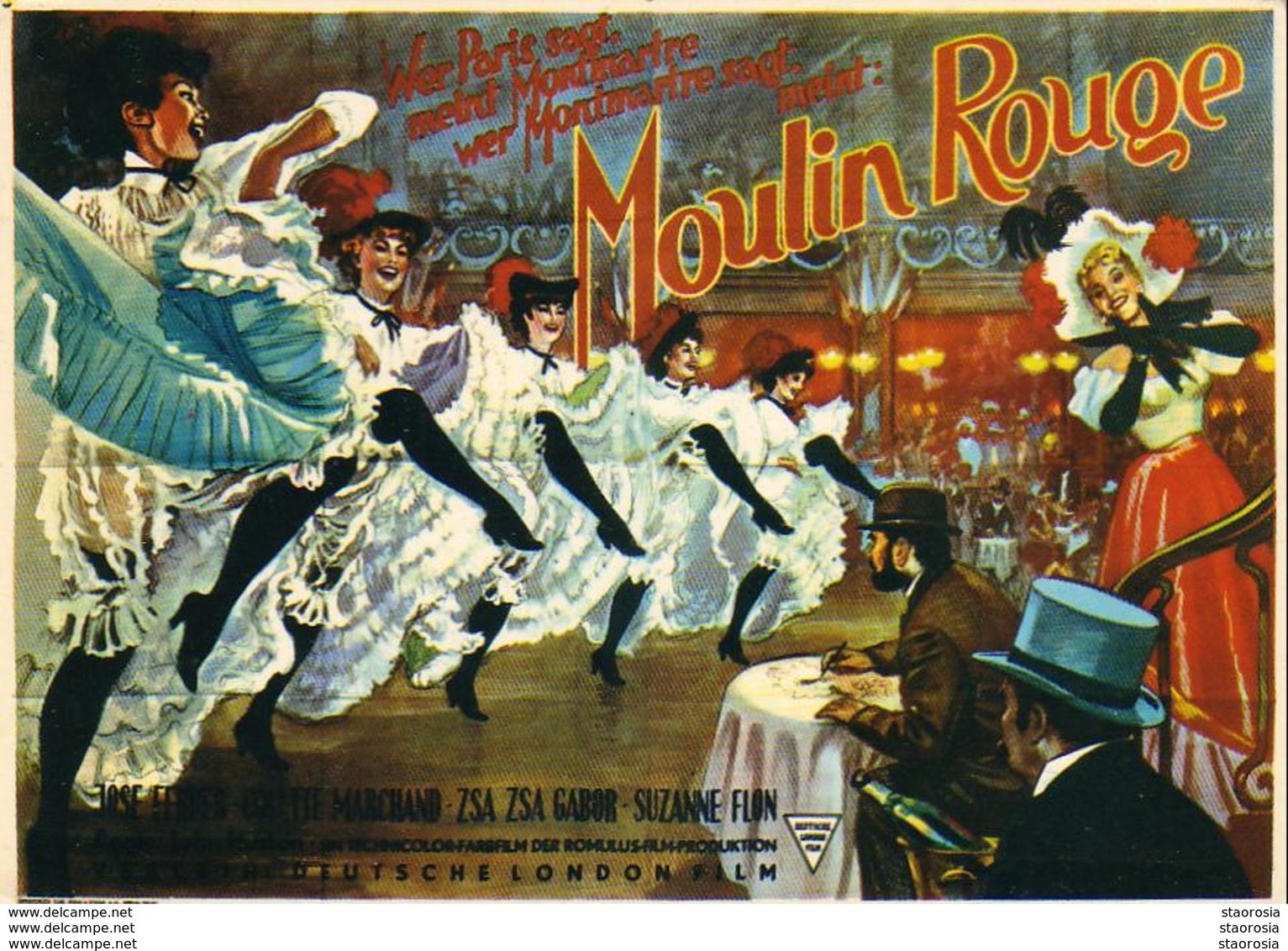 MOULIN ROUGE Avec J. Ferrer, Zsa Zsa Gabor Et John Huston   ... - Plakate Auf Karten