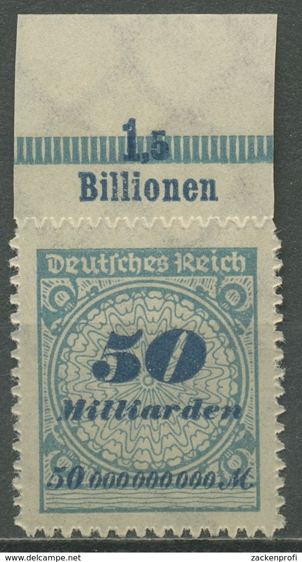 Deutsches Reich 1923 Korbdeckel Platten-Oberrand 330 BP OR B Postfrisch - Ungebraucht