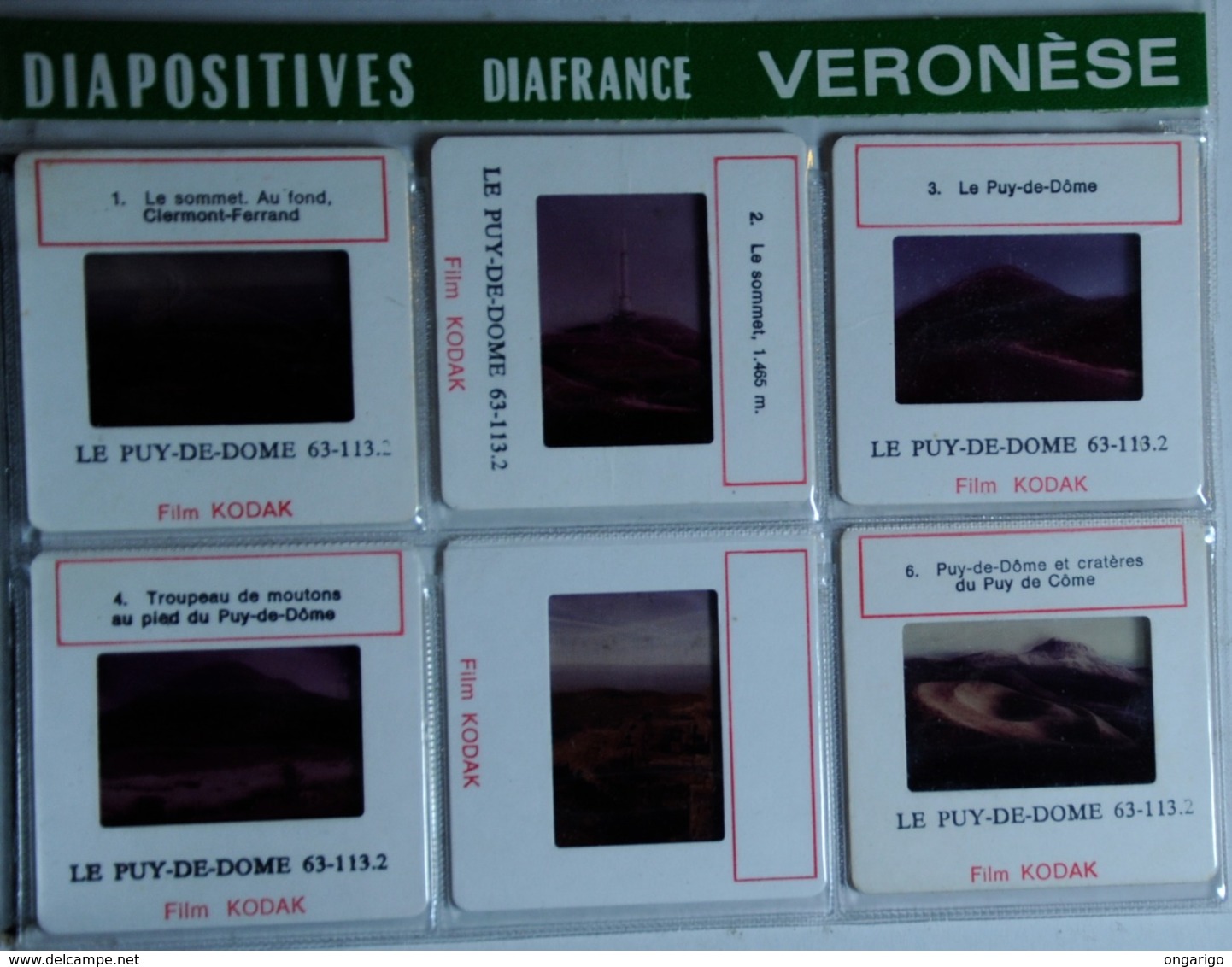 LE PUY-DE-DOME  : 6 DIAPOSITIVES VERONÈSE SUR FILM KODAK - Diapositives