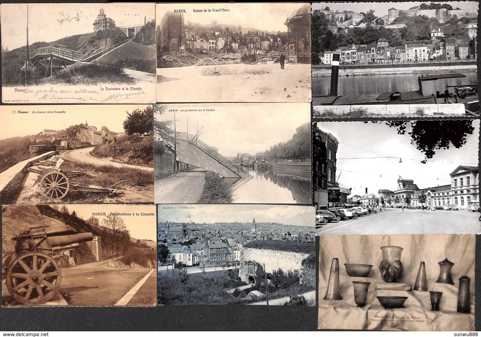 Namur - Lot 59 Cartes (animée, Colorisée, WW, Marco Marcovici, Canons,.... Petit Prix) - 5 - 99 Postkaarten