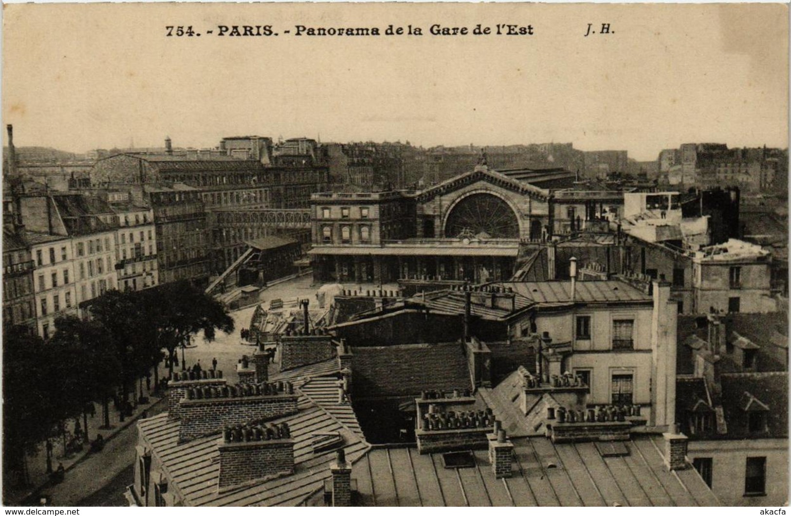 CPA PARIS (10e) Panorama Del A Gare De L'Est. (535662) - Métro Parisien, Gares