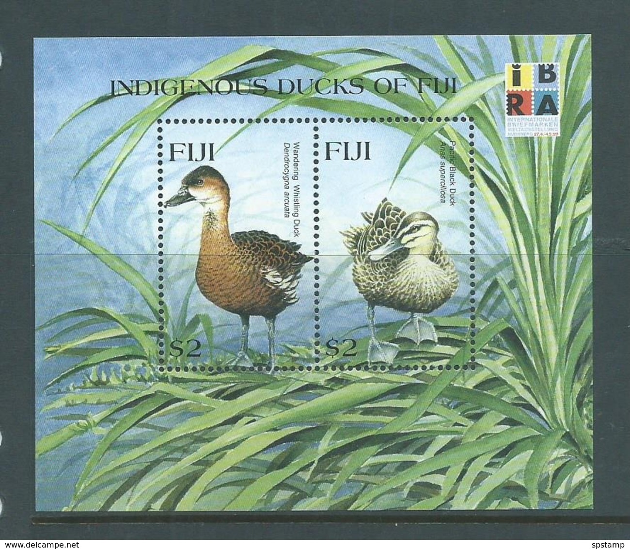 Fiji 1999 Indigenous Ducks IBRA Miniature Sheet MNH - Fiji (1970-...)