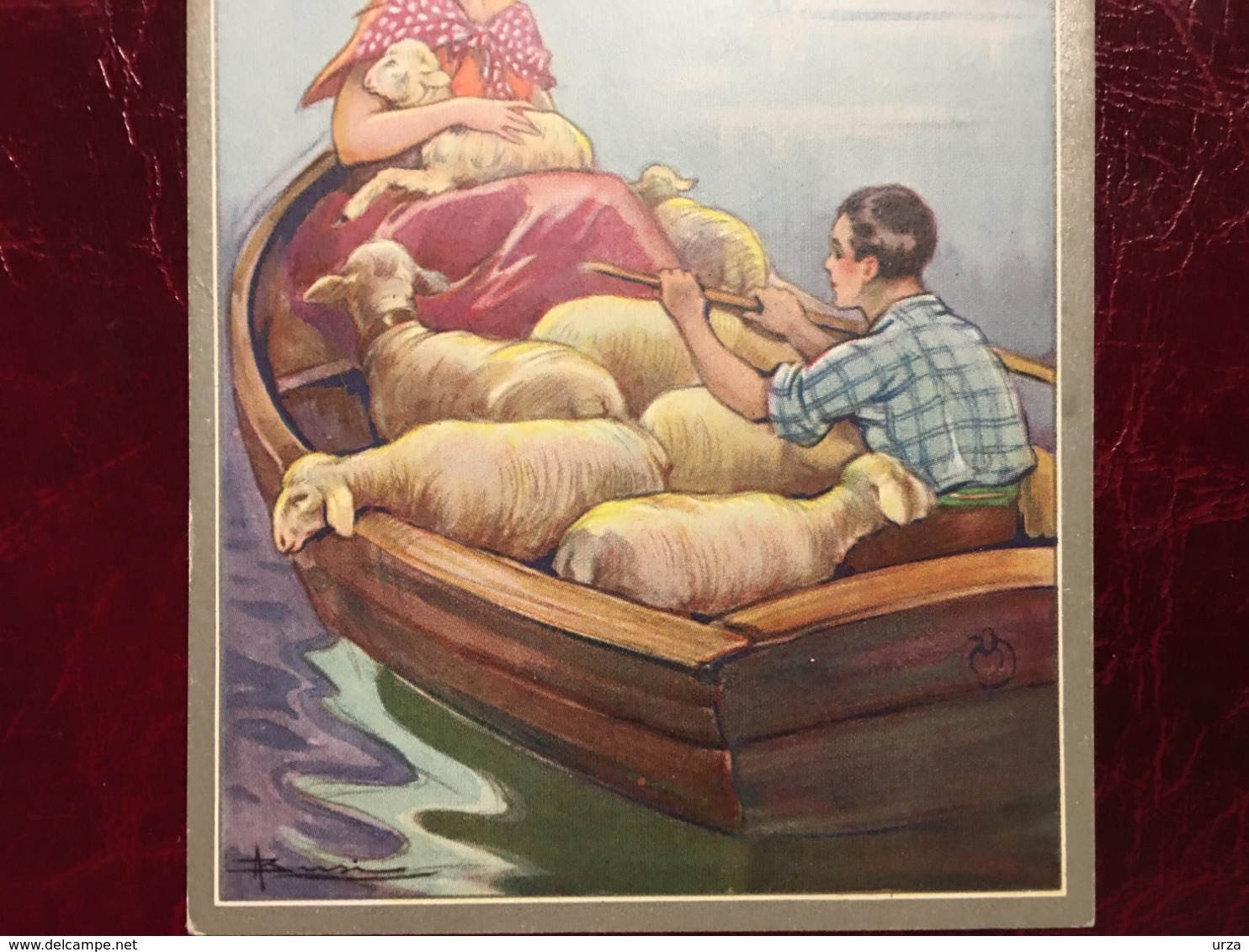 Joyeuse Pâques-bateau Moutons-Adolfo Busi-(my Ref AB1) - Busi, Adolfo