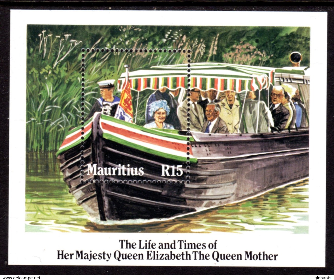 MAURITIUS - 1985 LIFE & TIMES OF QUEEN ELIZABETH THE QUEEN MOTHER MS FINE MNH ** SG MS703 - Mauritius (1968-...)