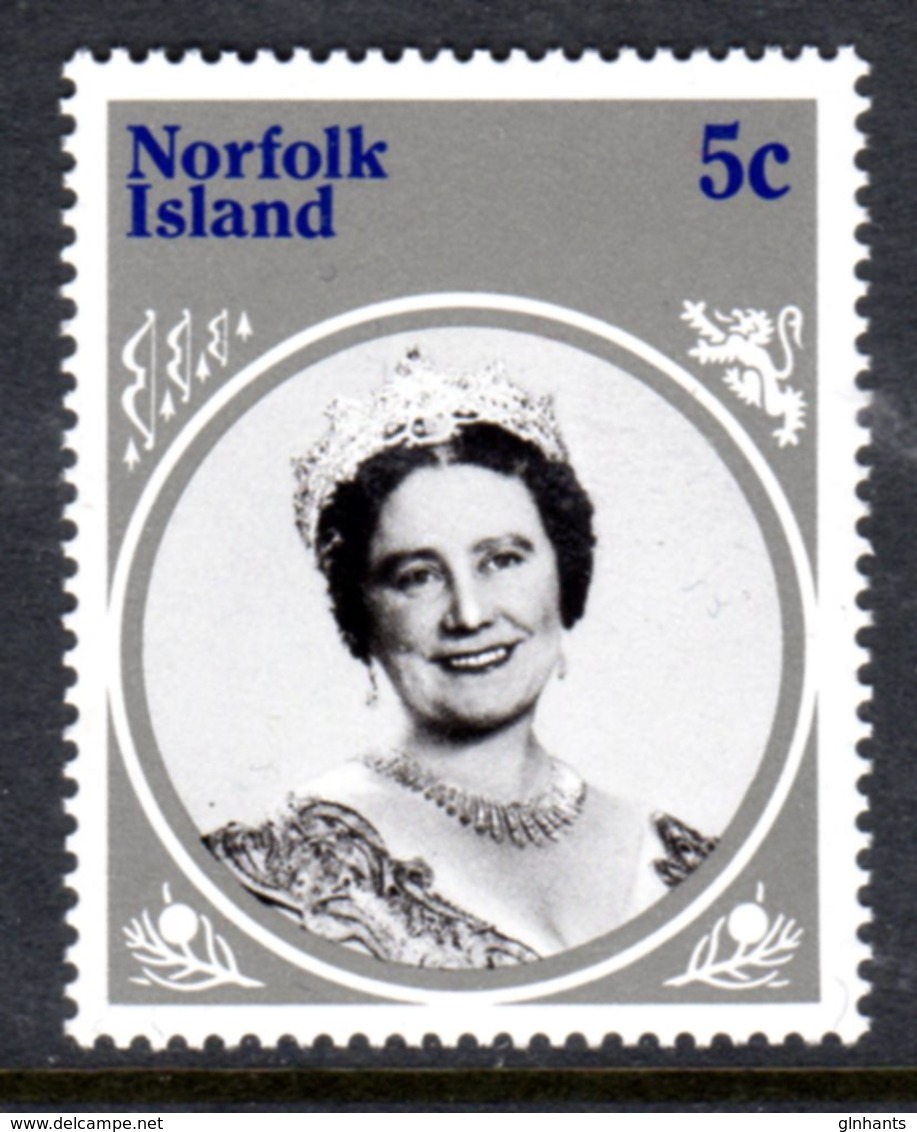 NORFOLK ISLAND - 1985 LIFE & TIMES OF QUEEN ELIZABETH THE QUEEN MOTHER 5c STAMP FINE MNH ** SG 364 - Norfolk Island