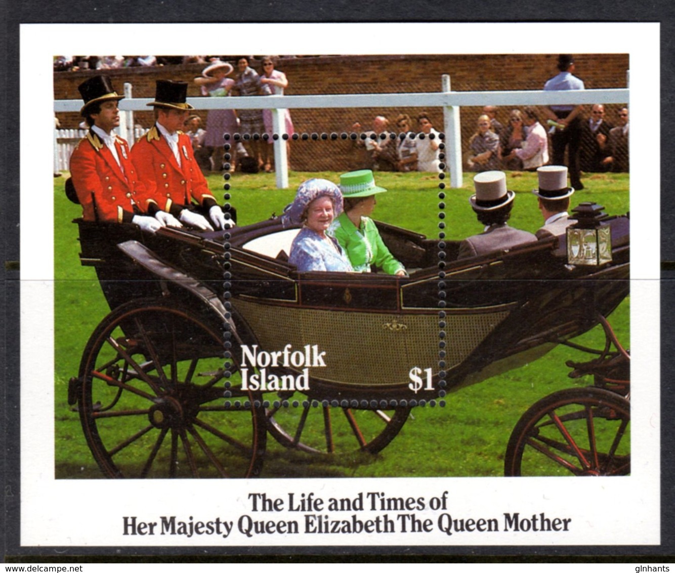 NORFOLK ISLAND - 1985 LIFE & TIMES OF QUEEN ELIZABETH THE QUEEN MOTHER MS FINE MNH ** SG MS368 - Norfolk Island