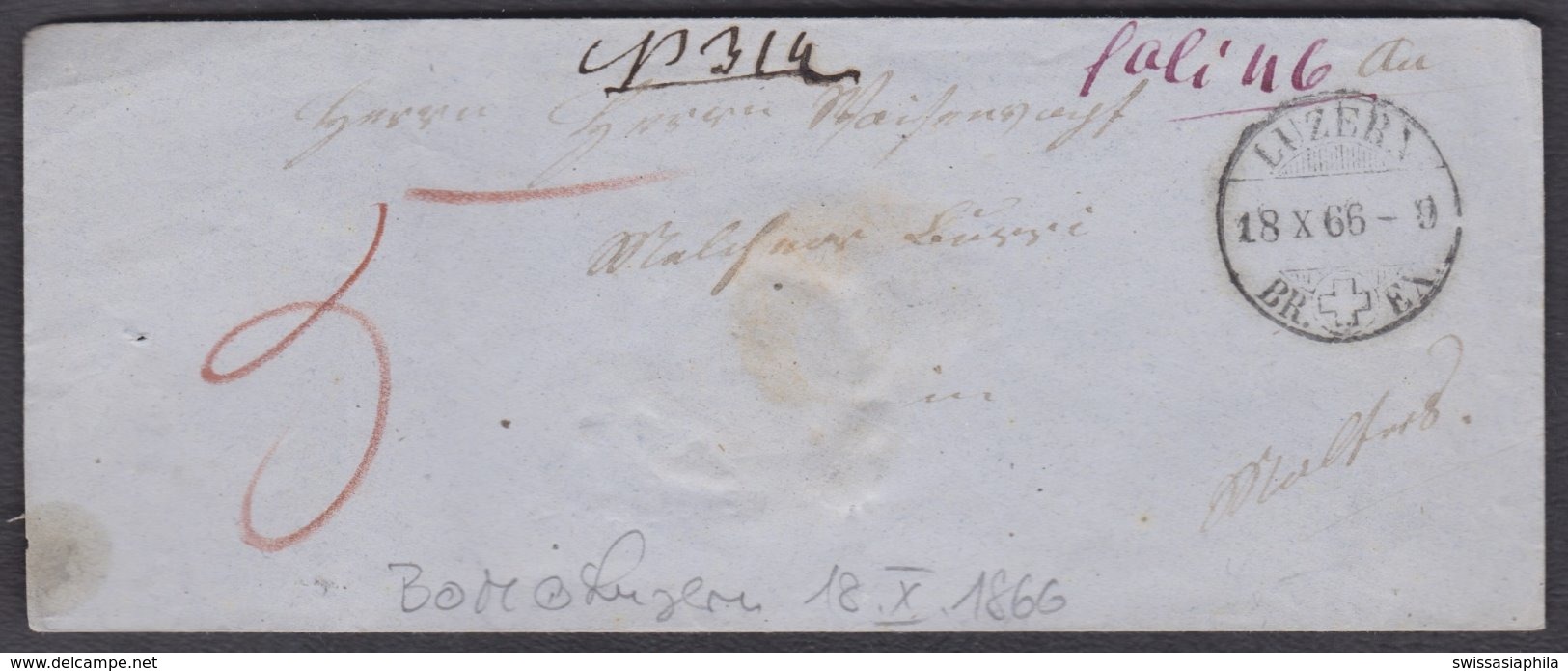 LU   LUZERN 1866 - Lettres & Documents