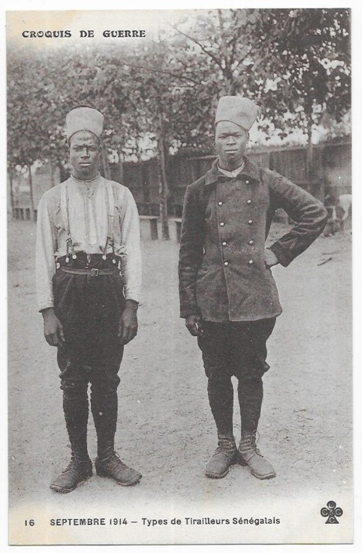 Croquis De Guerre Septembre 1914 Types De Tirailleurs Sénégalais - Guerre 1914-18