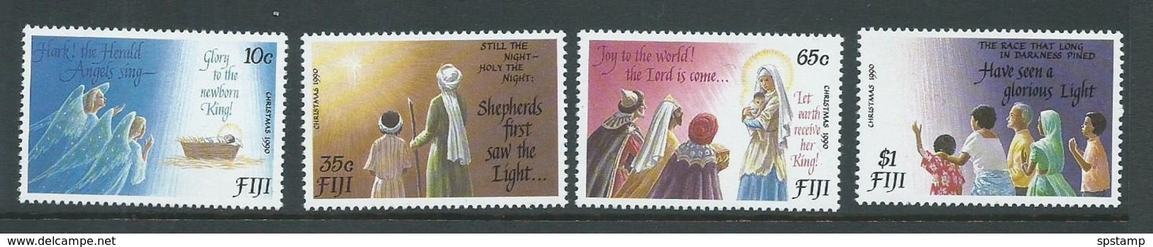 Fiji 1990 Christmas Carols Set 4 MNH - Fiji (1970-...)