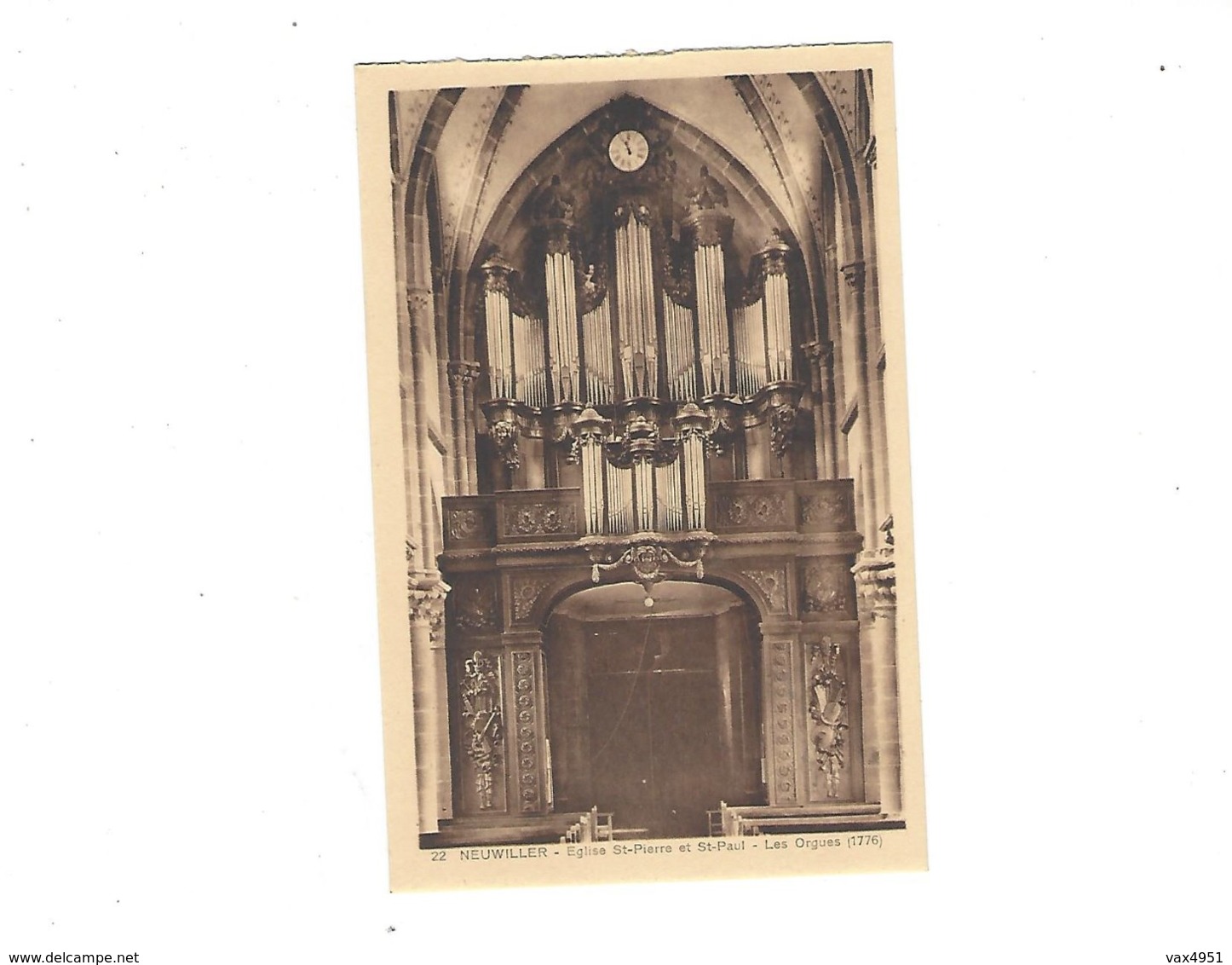 NEUWILLER EGLISE ST PIERRE ET ST PAUL LES ORGUES 1776    **** RARE  A SAISIR  ***** - Sonstige & Ohne Zuordnung