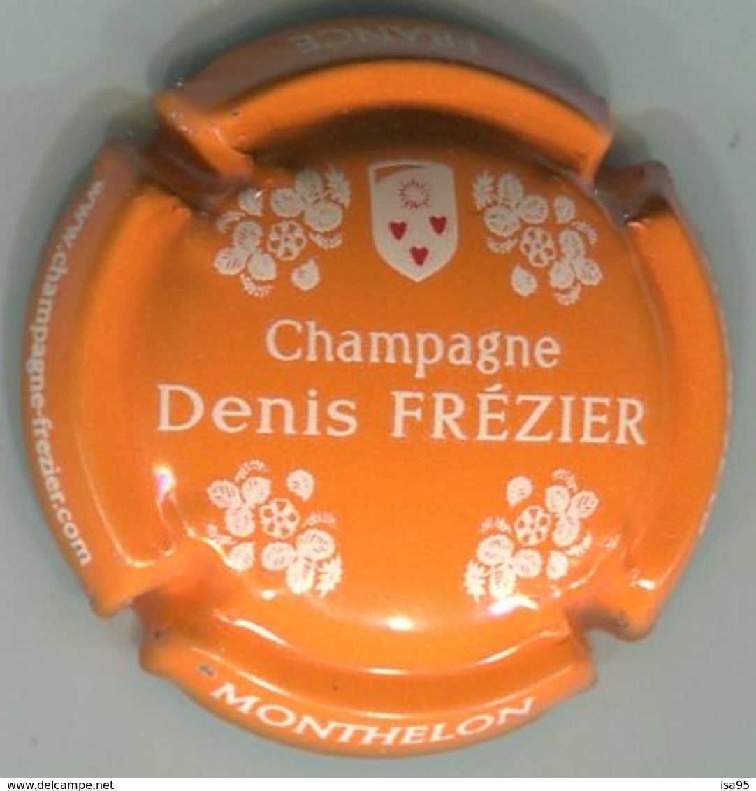 CAPSULE-CHAMPAGNE FREZIER Denis N°07 Orange & Crème - Autres & Non Classés