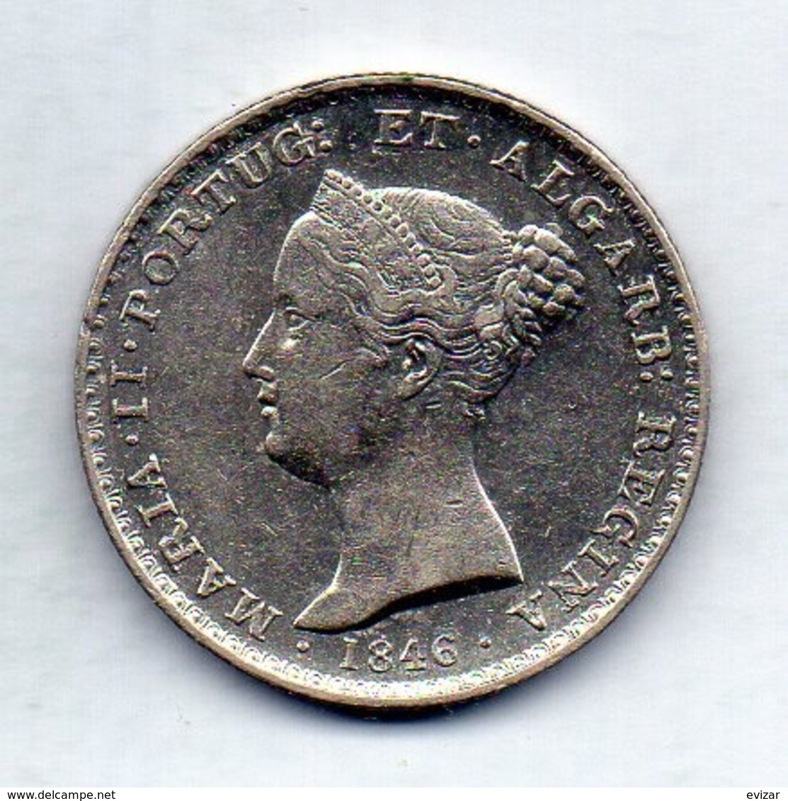 PORTUGAL, 500 Reis, Silver, Year 1846, KM #471 - Portugal