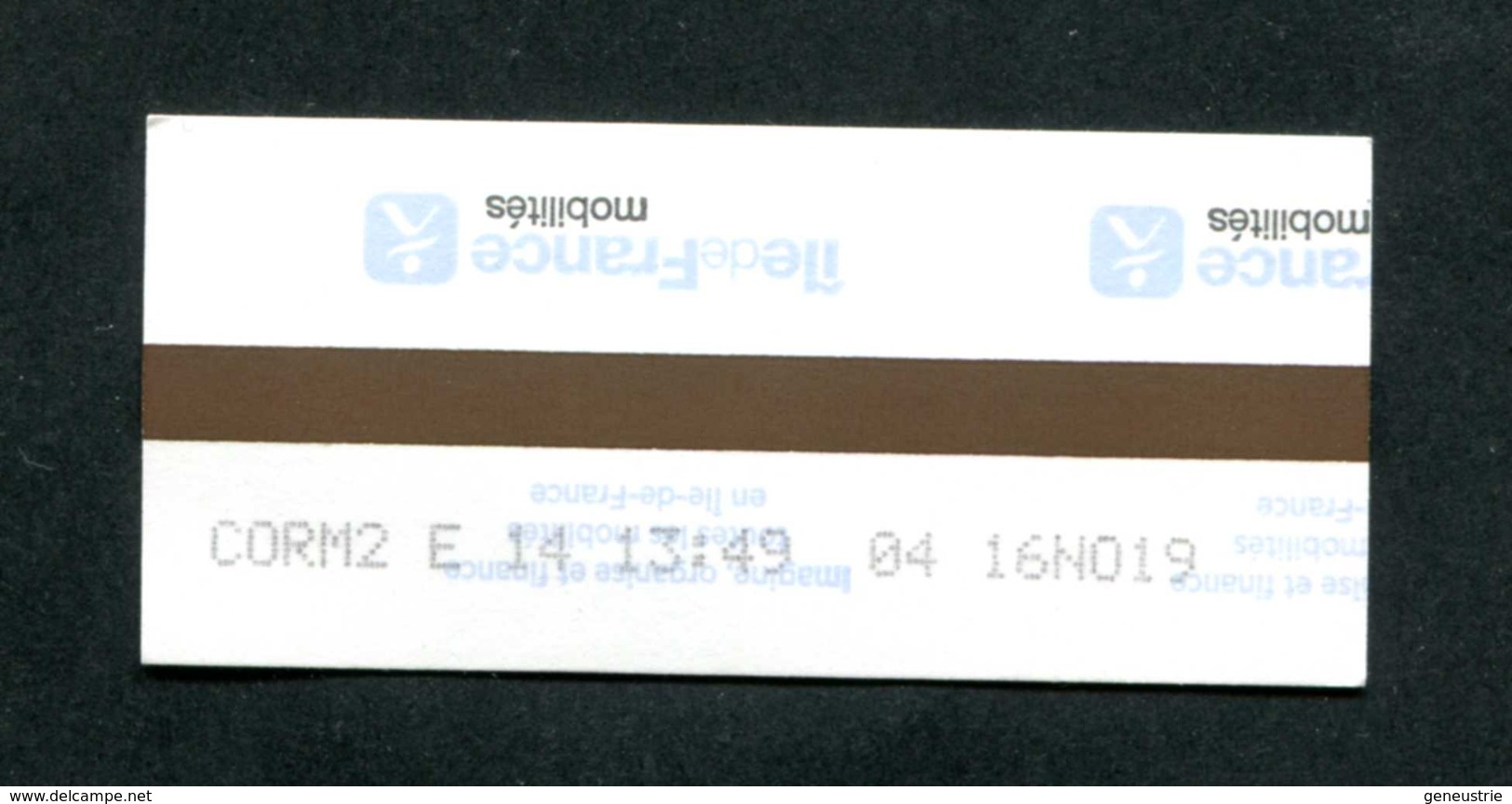 Ticket De Train / Métro / Tramways / Bus - SNCF / RATP (Mobilis 1 à 4 Zones) Paris - Train - Europa