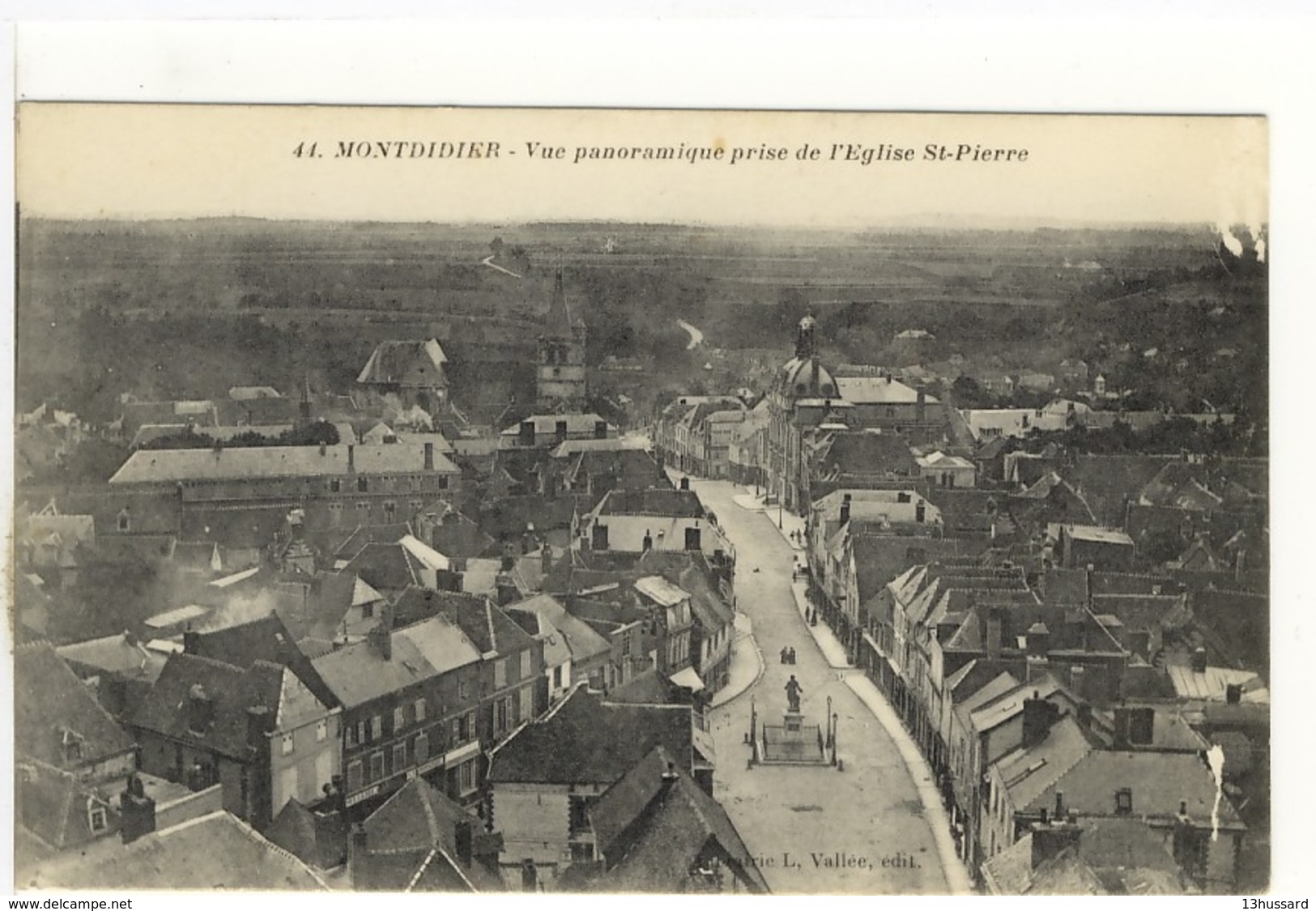 Carte Postale Ancienne Montdidier - Vue Panoramique Prise De L'Eglise Saint Pierre - Montdidier