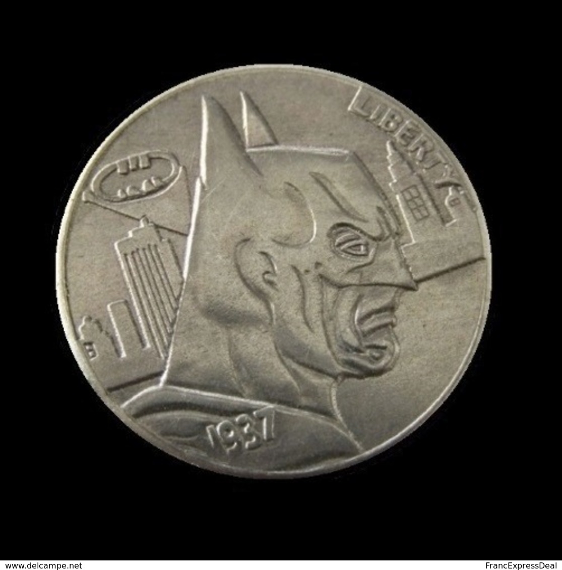 REPRODUCTION Hobo - Nickel Five Cents Buffalo 1937 D - Batman - Autres & Non Classés