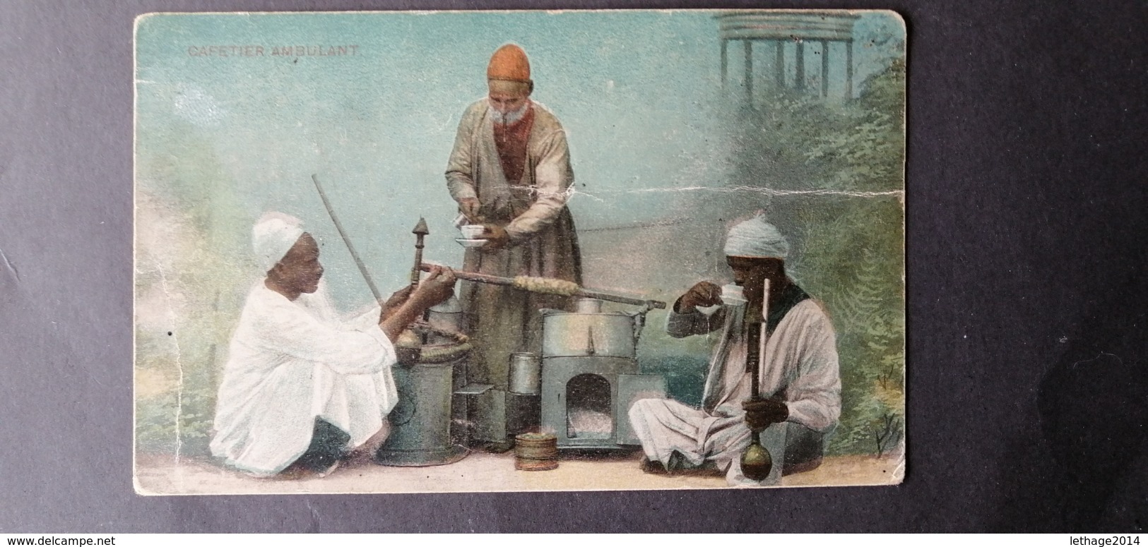 EGYPTE EGITTO مصر EGYPT POSTCARD 1920 COSTUME CAFETIER AMBULANT $$8 - Persons