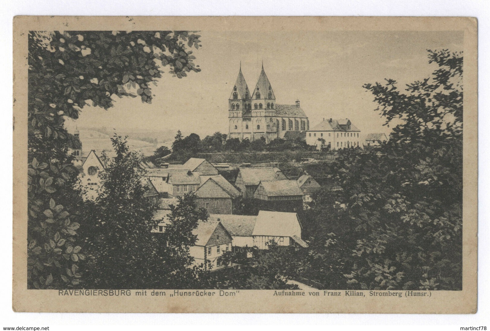 Ravengiersburg Hunsrück Mit Dem Hunsrücker Dom 1922 Postkarte Ansichtskarte - Rhein-Hunsrück-Kreis