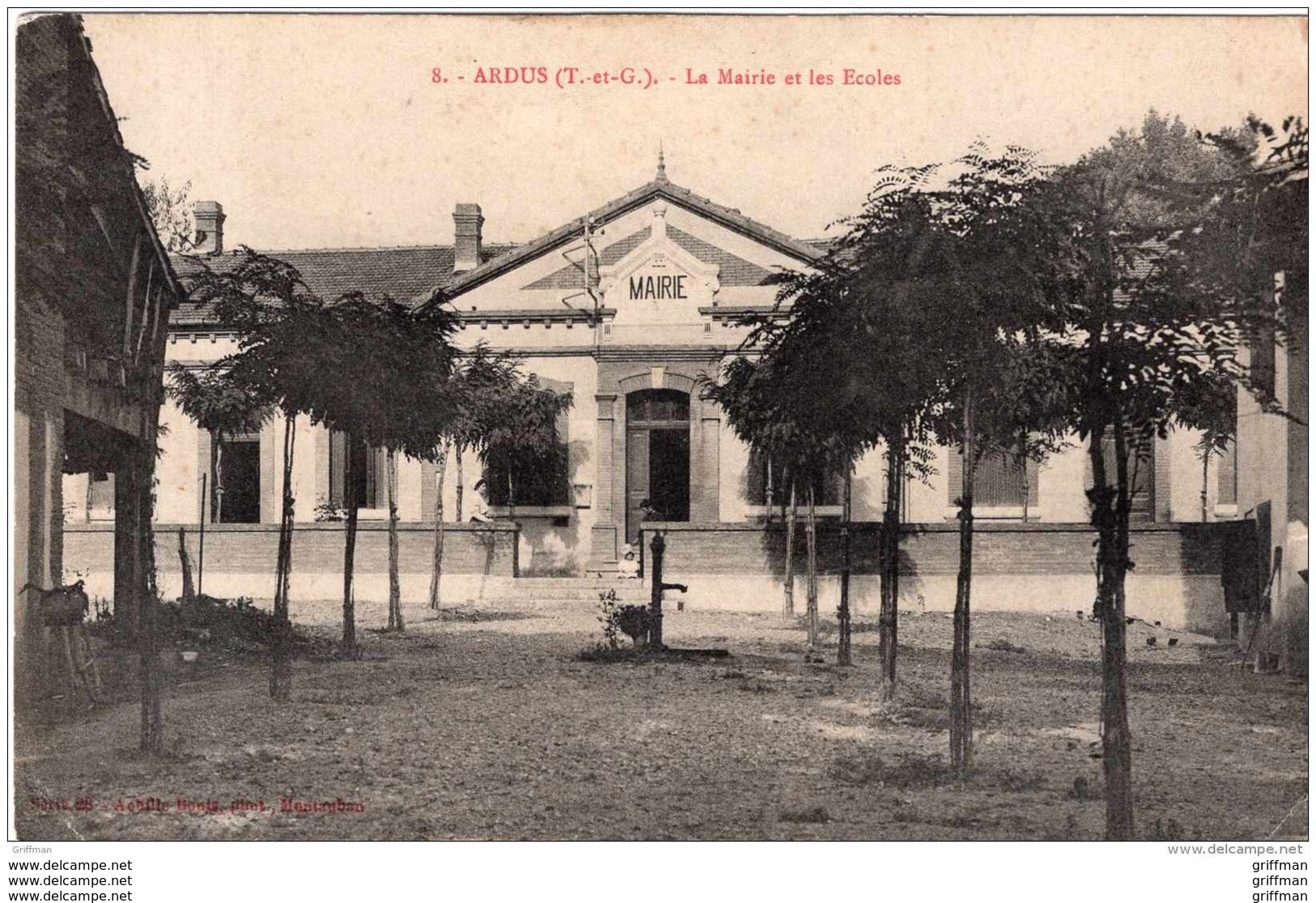 ARDUS LA MAIRIE ET LES ECOLES 1915 TBE - Sonstige & Ohne Zuordnung