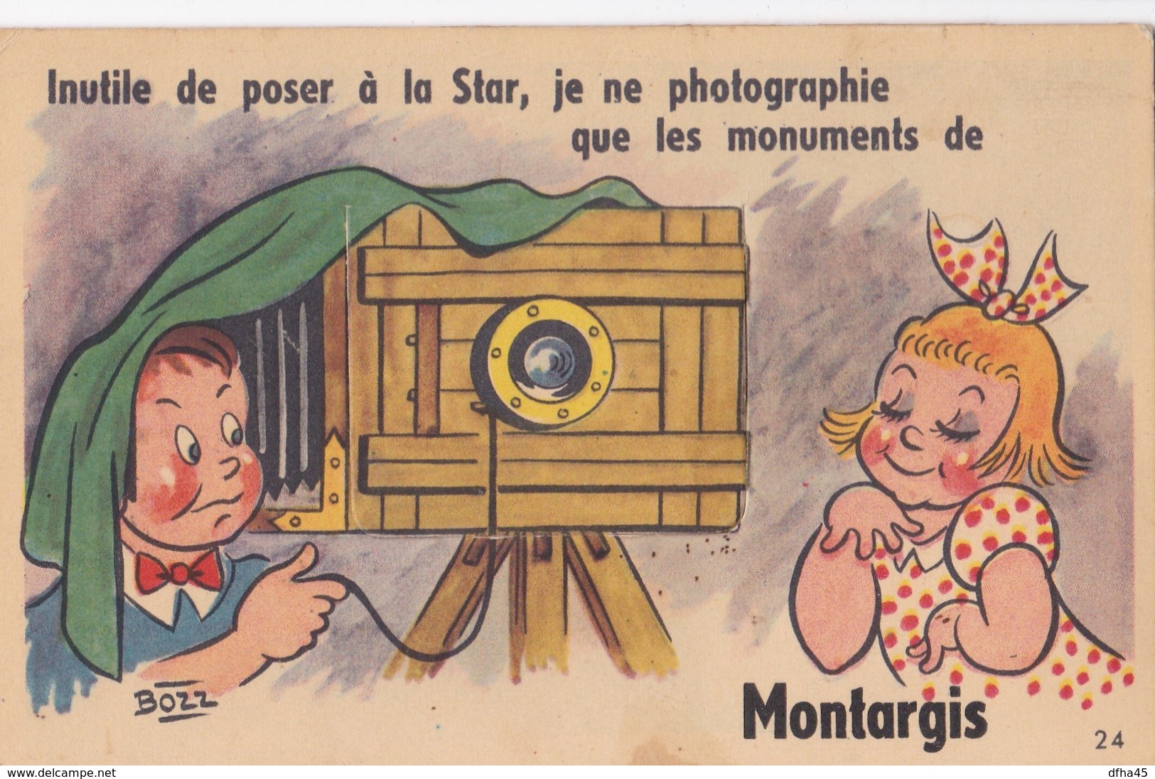 Montargis : Inutile De Poser à La Star, Je Ne Photographie Que Les Monuments De Montargis (Carte Système 10 Vues) - Montargis