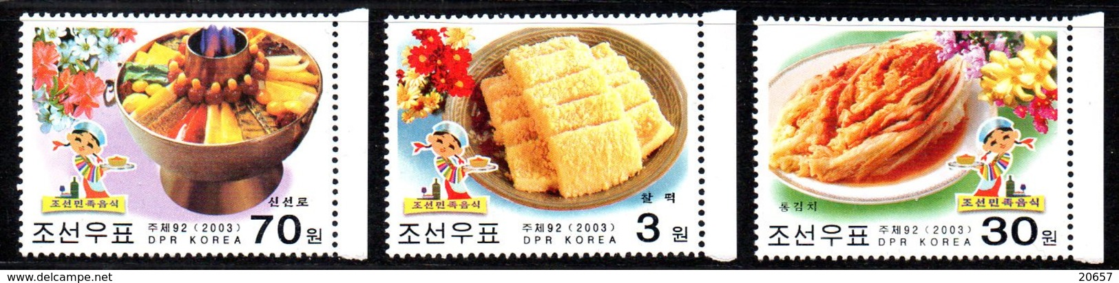 Corée Nord DPR Korea 3244/46 Gastronomie, Plats Traditionnels - Food