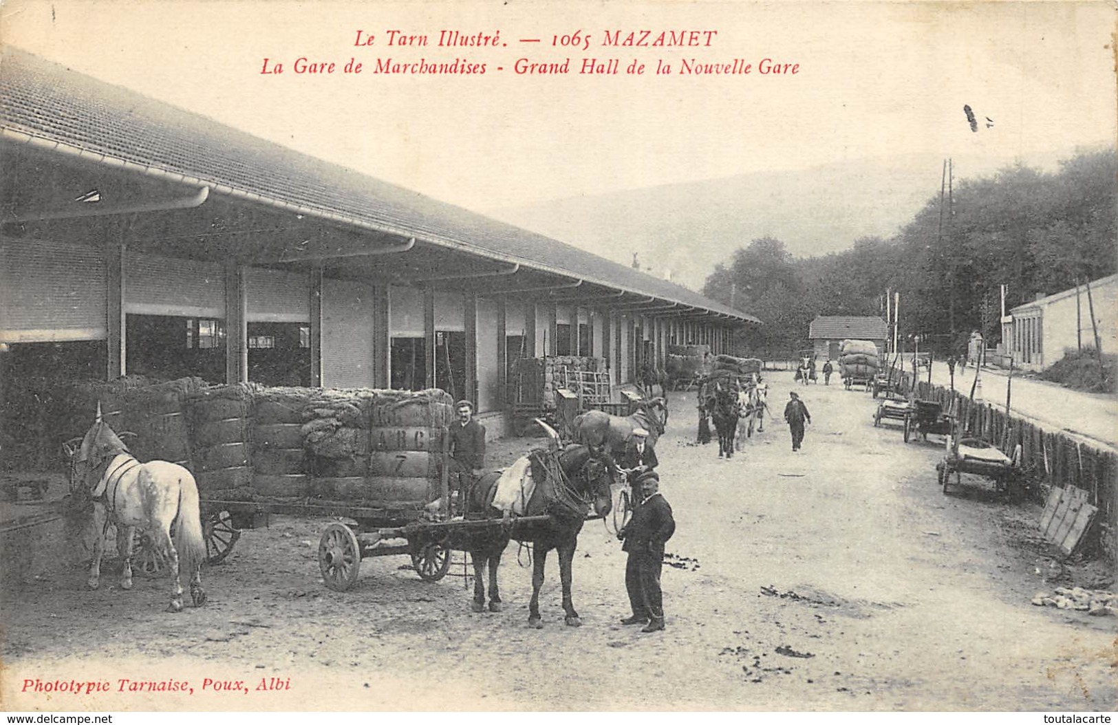 CPA 81 MAZAMET LA GARE DE MARCHANDISES GRAND HALLE DE LA NOUVELLE GARE - Mazamet