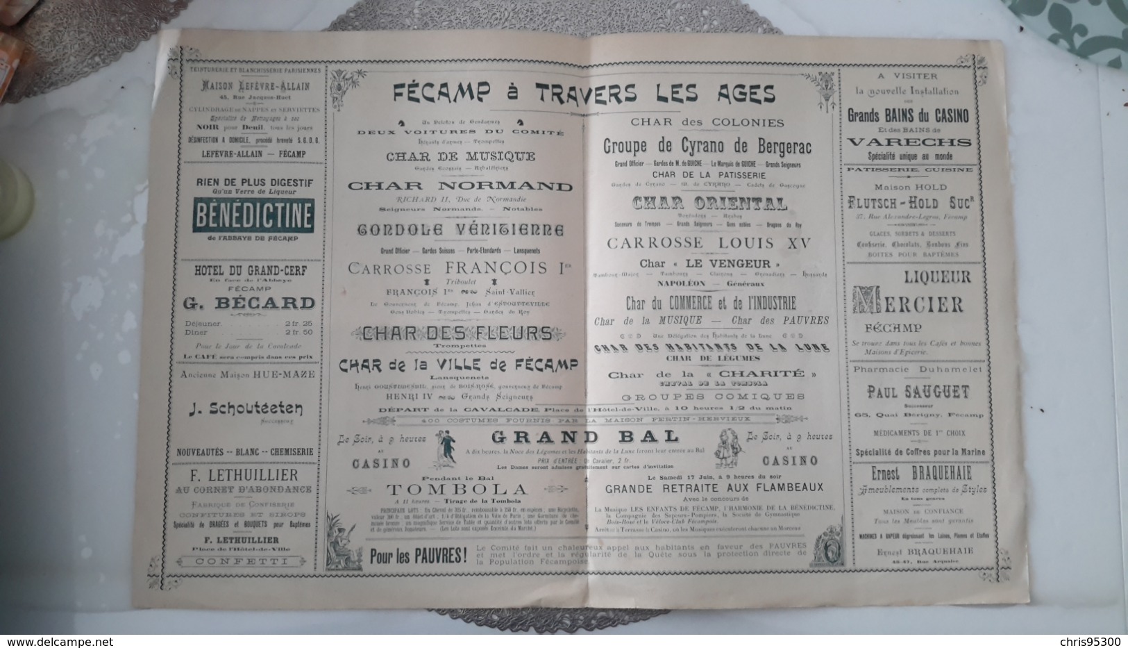 GRAND PROGRAMME ANCIEN - FECAMP 76 SEINE MARITIME - GRANDE CAVALCADE - Programs